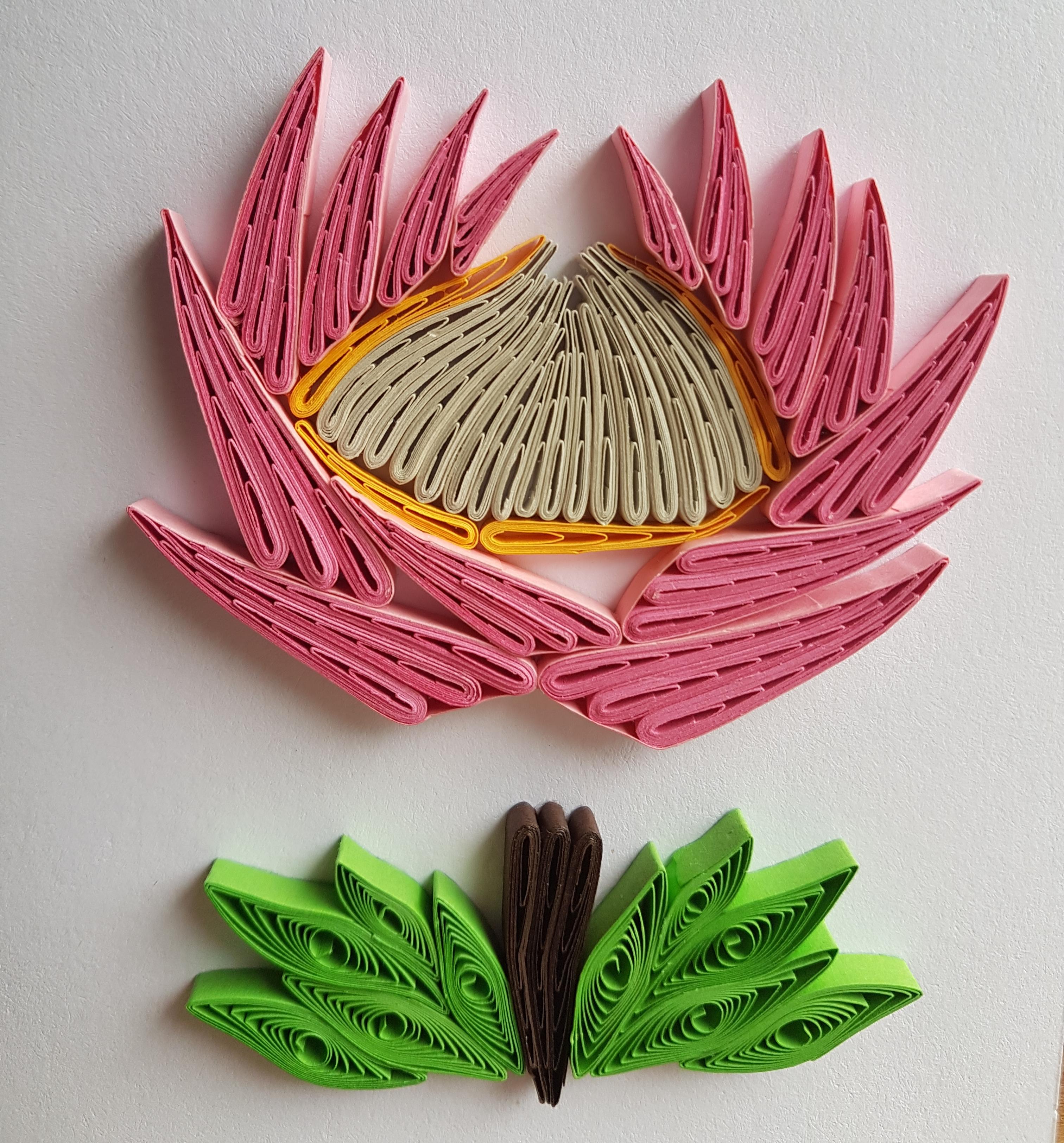A King Protea made from quilling paper! The national flower of South