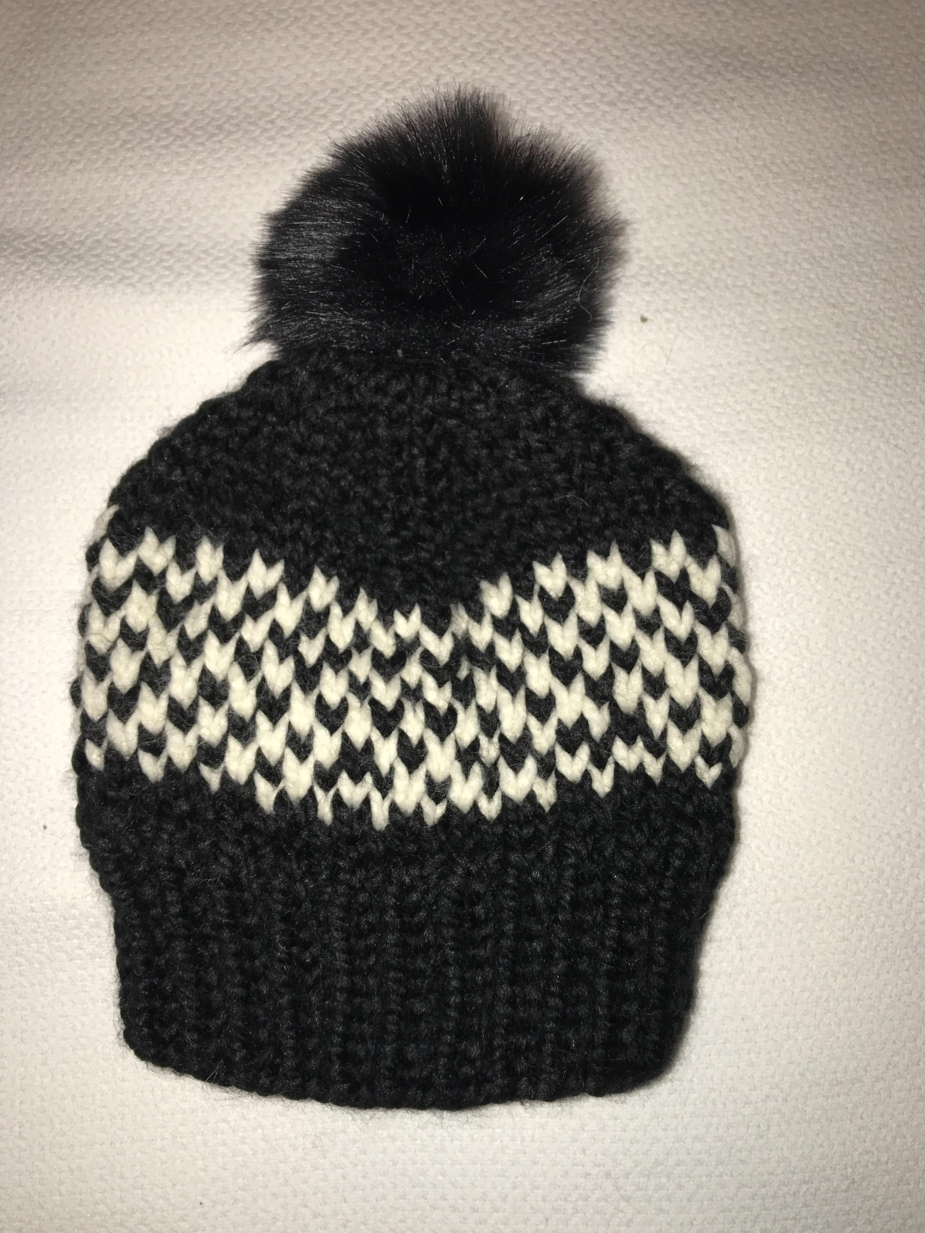 Super proud of my fair isle hat! Yarn is Lion Brand Thick and Quick in