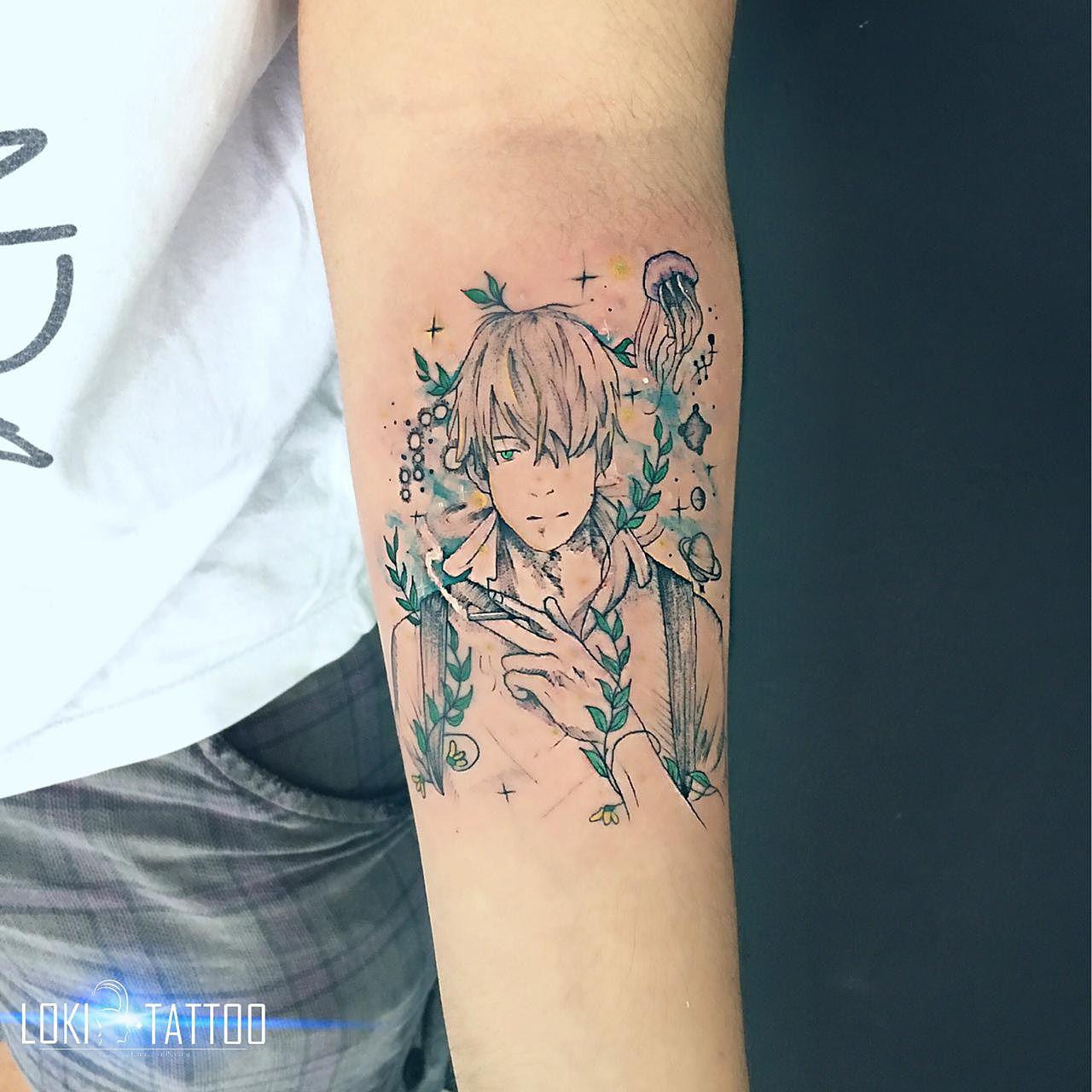My second tattoo, Ginko, from Mushishi by Loki Tattoo, owner of Loki