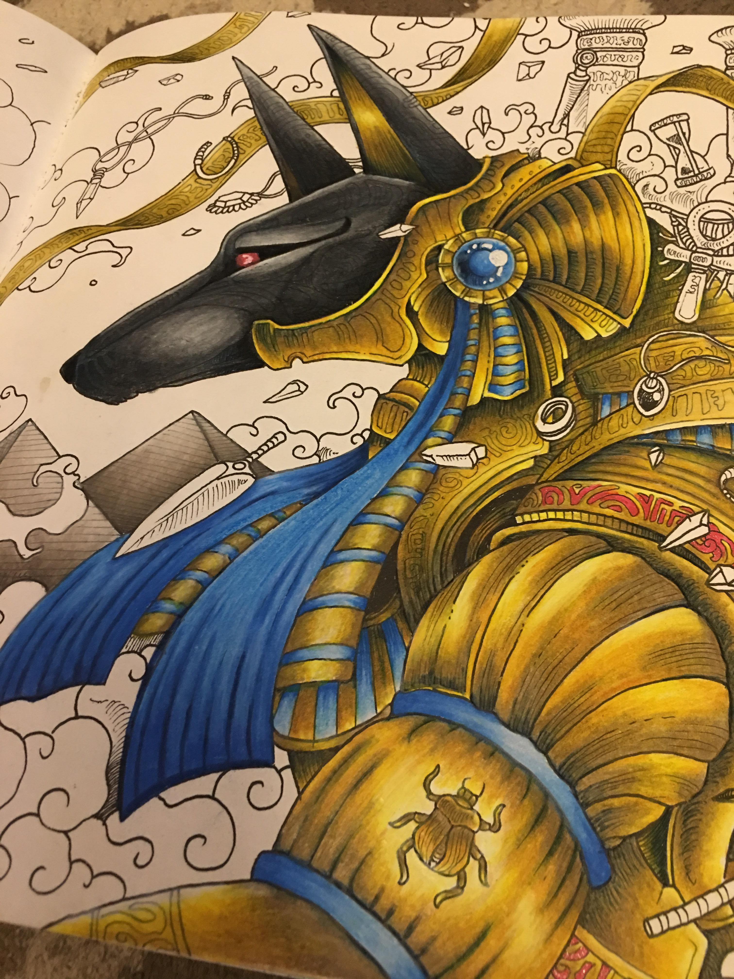 WIP Anubis from Mythomorphia r/Coloring