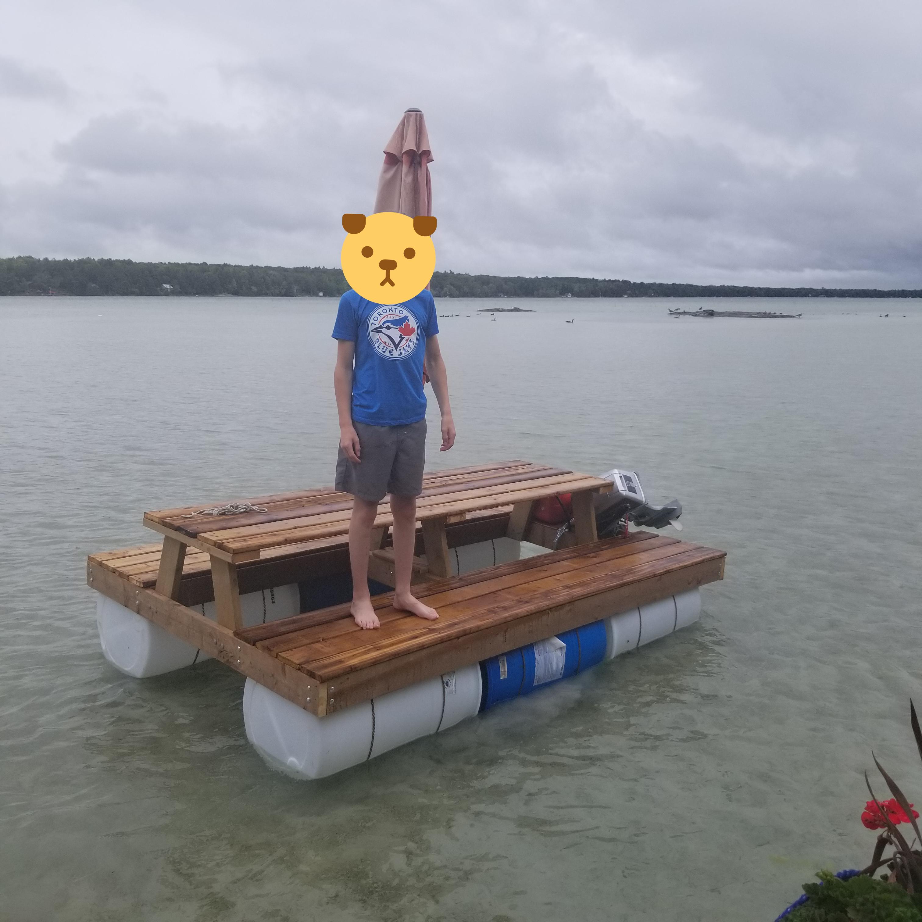 A Solid Picnic Table Boat (6hp) r/redneckengineering