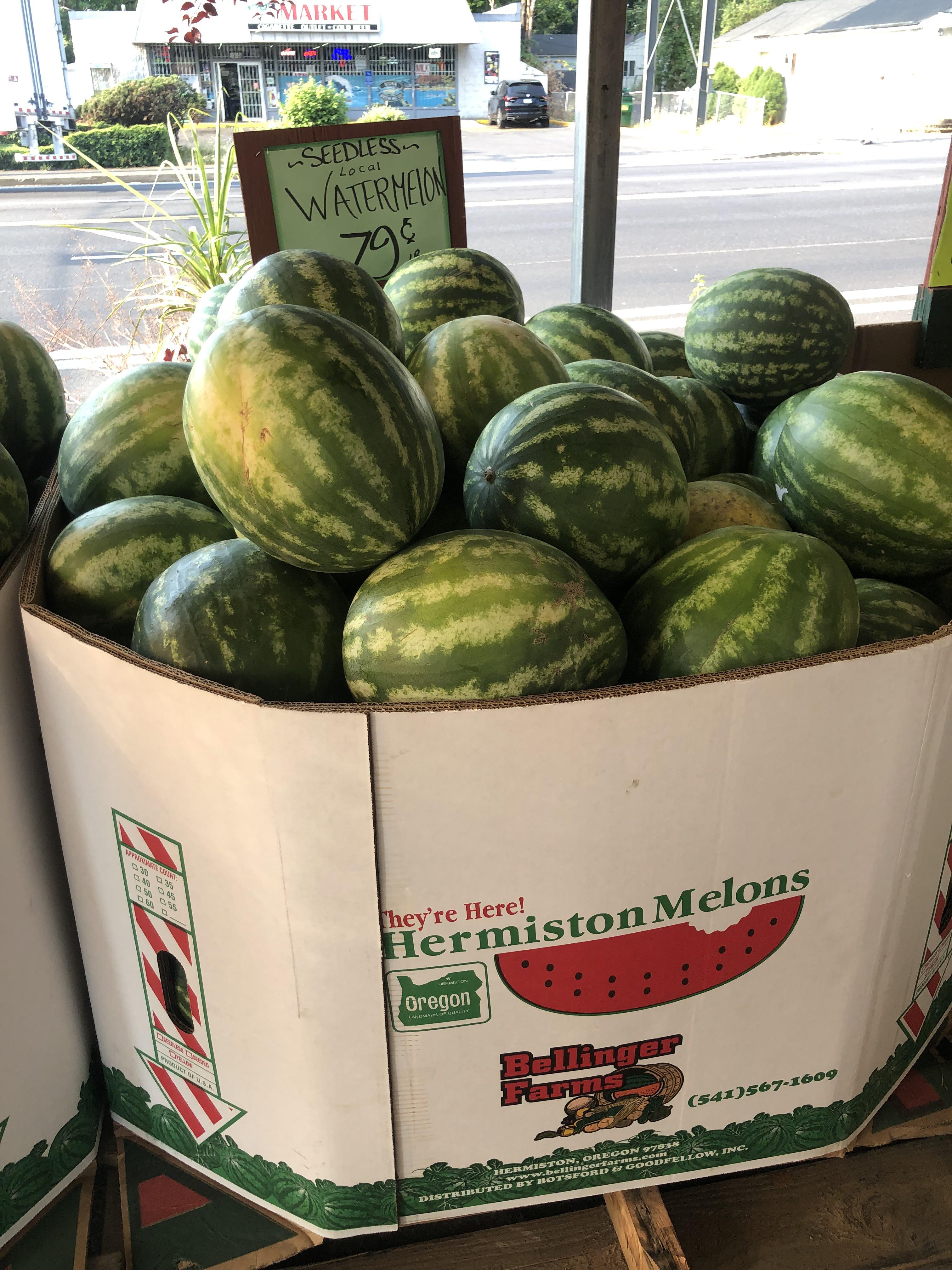 Hermiston Watermelons are here get some! Growers Outlet NE 162 and