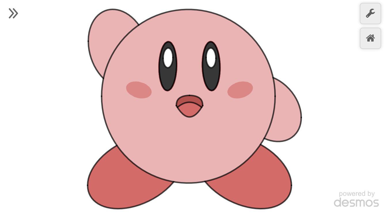 Kirby In Desmos (Link In Comments) : Desmos, Software, Technology : R/Desmos