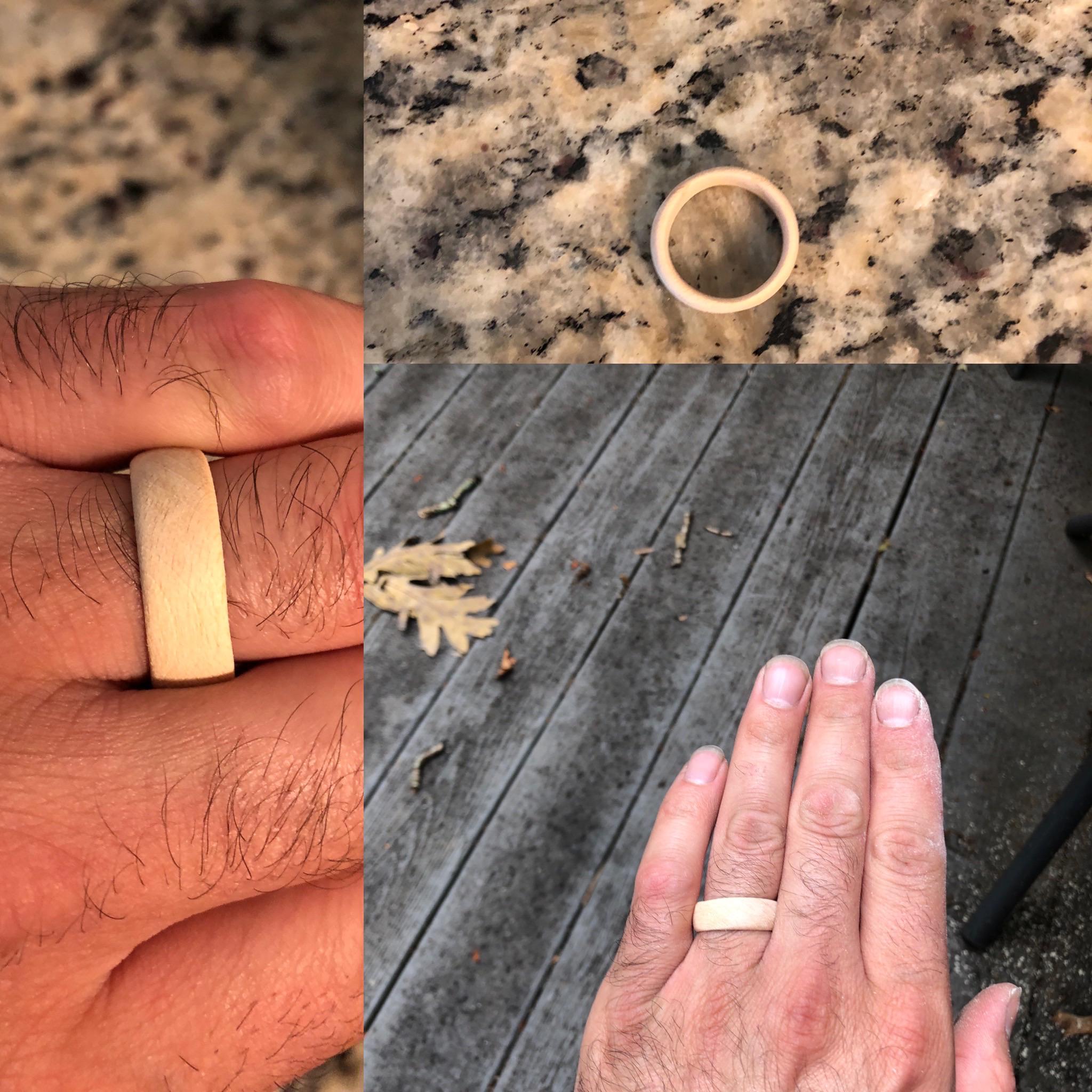 I hand carved a new wedding ring out of wood! r/woodworking