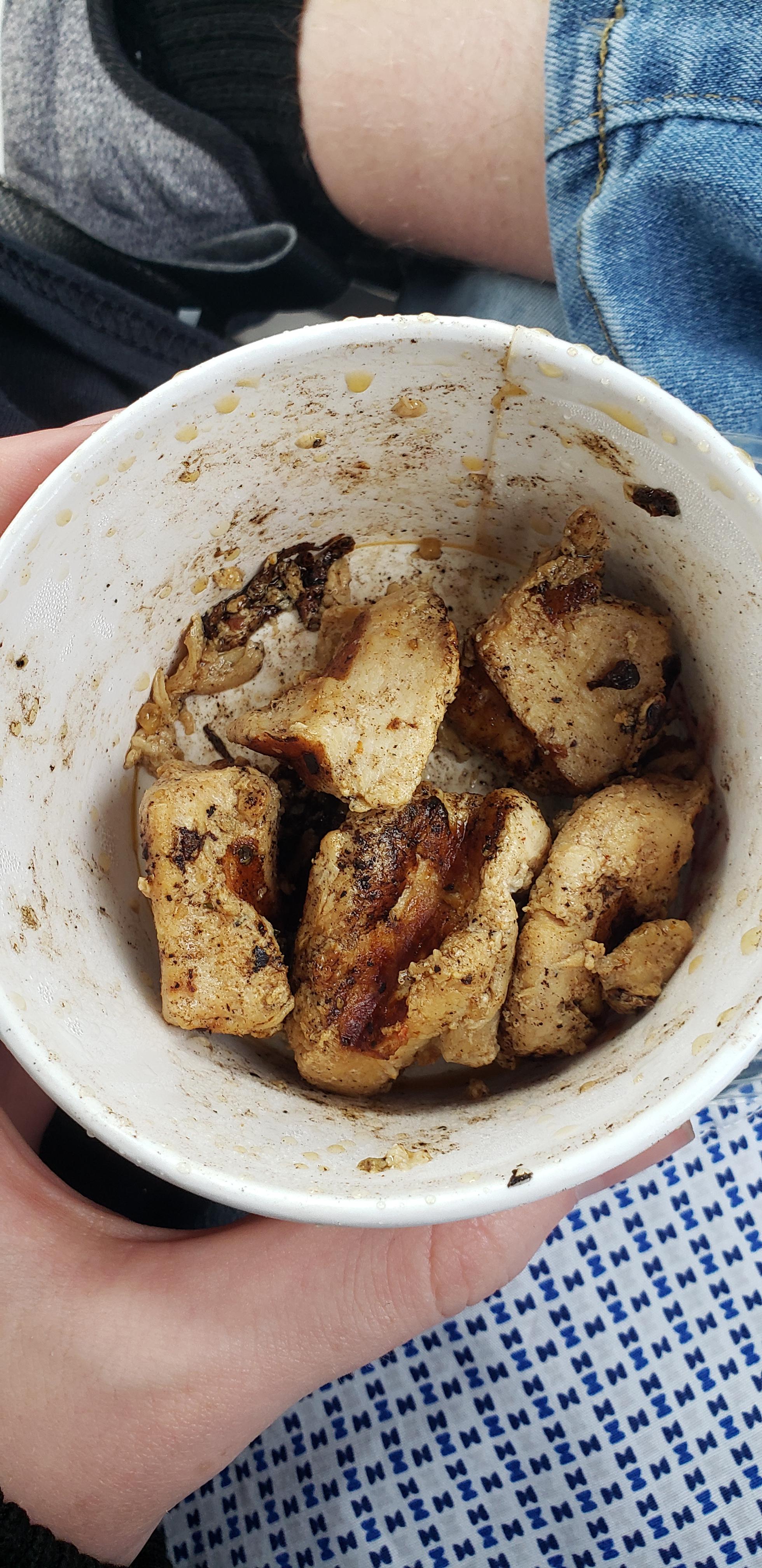 Chickfila's grilled chicken nuggets. They not only taste and look bad