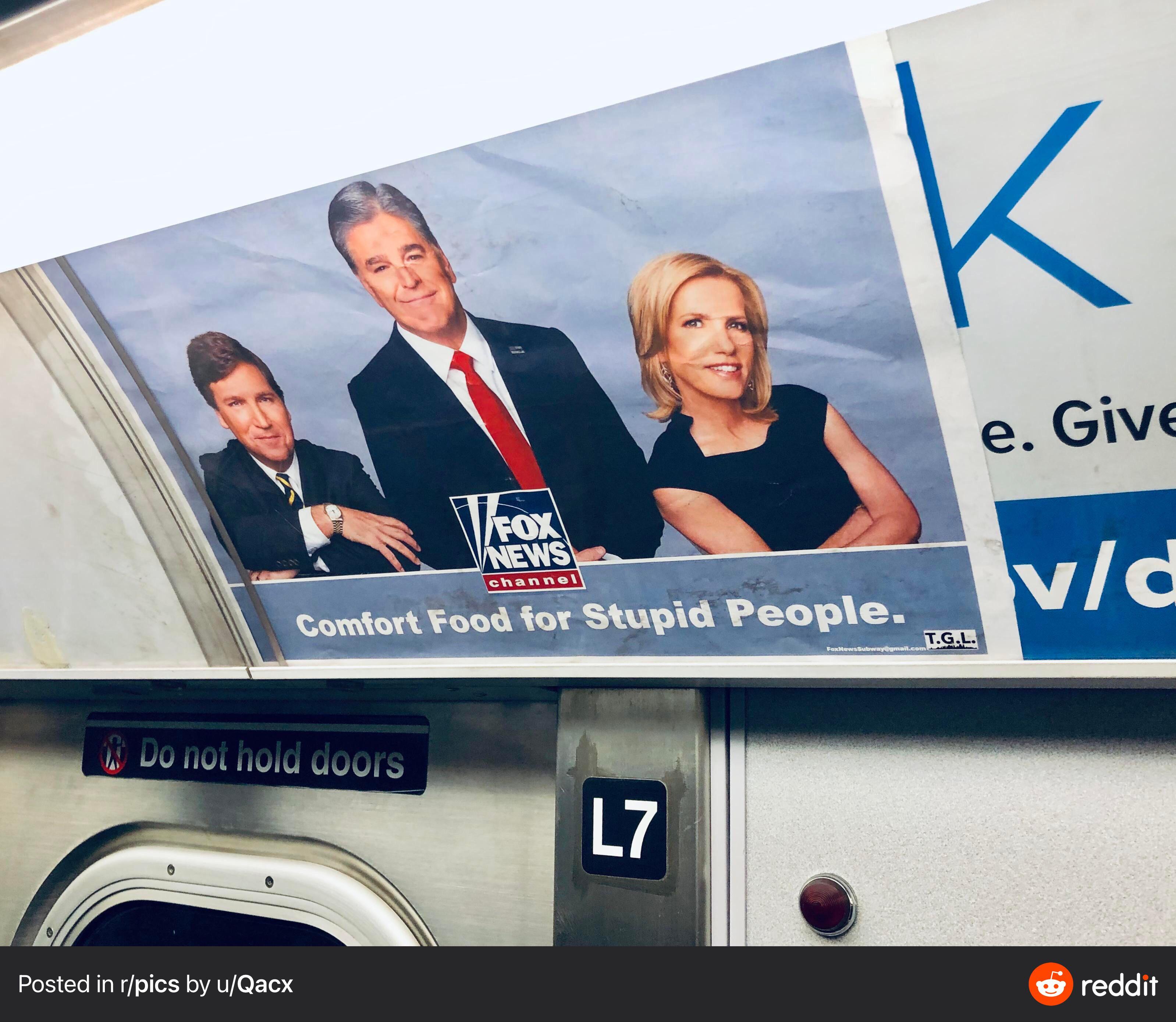 Fake Fox News ads in the NYC subway PoliticalHumor