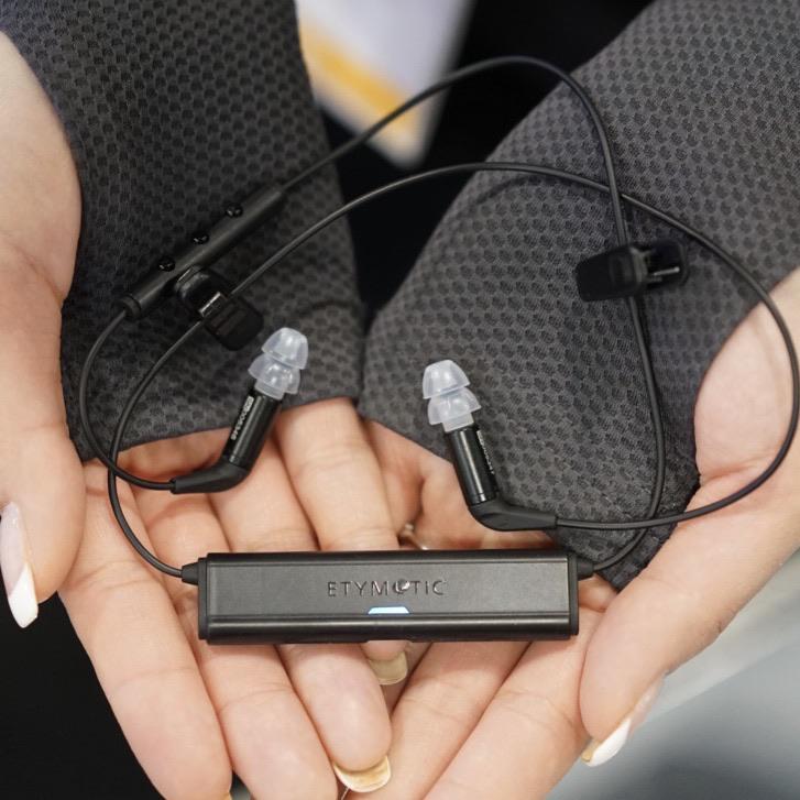 Etymotion Bluetooth cable for the Etymotic ER series demo at CES2020