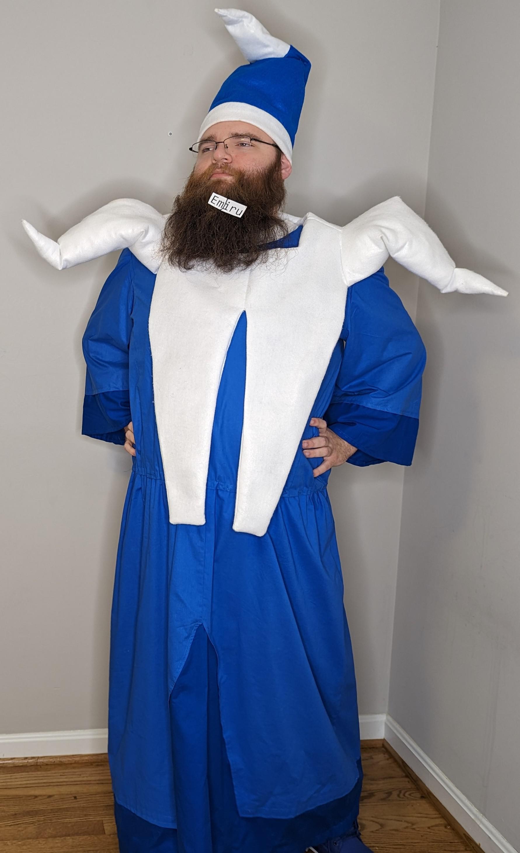 Mystic Robes from OSRS, my mum made it ) (gimli_irl on twitter) r/emiru