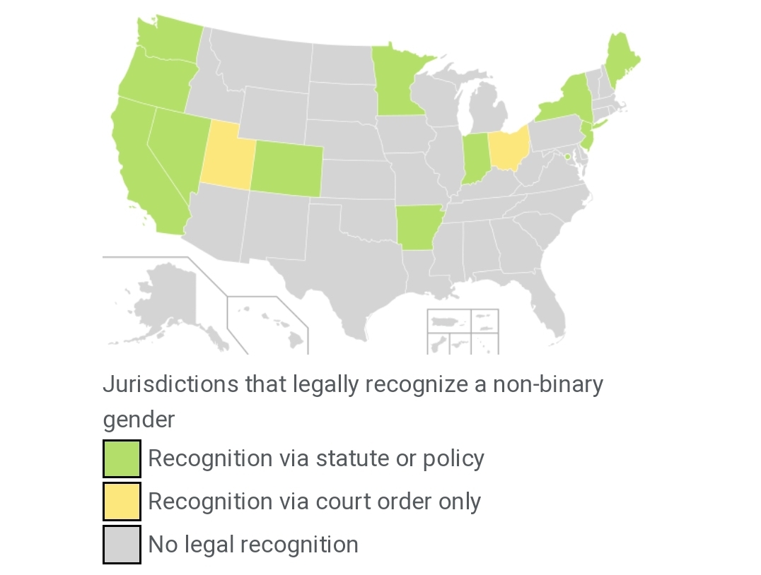 Legal recognition of nonbinary genders? Only in those liberal hippie