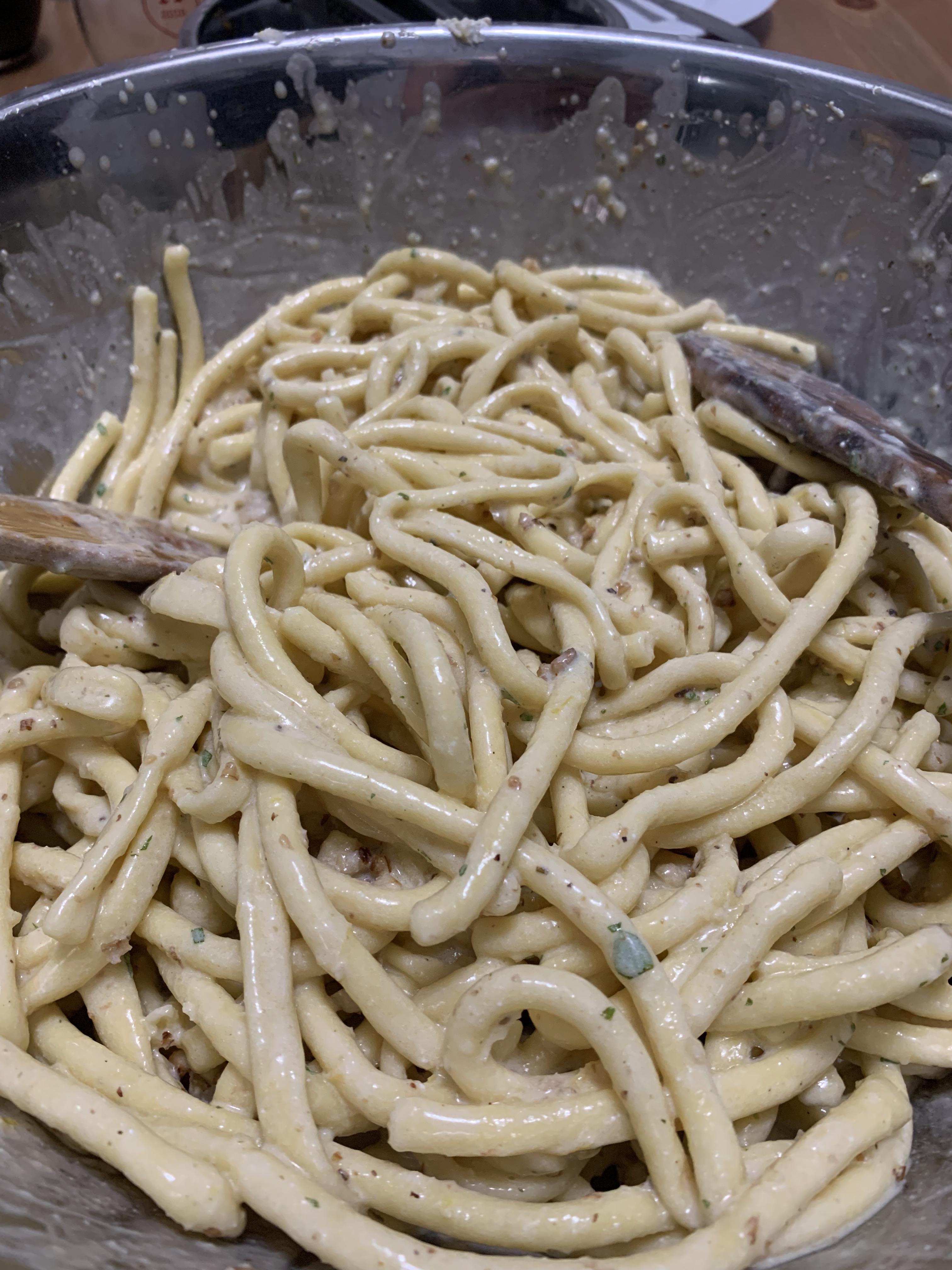 First time making pasta from scratch Bucatini with Bon Appetit’s White