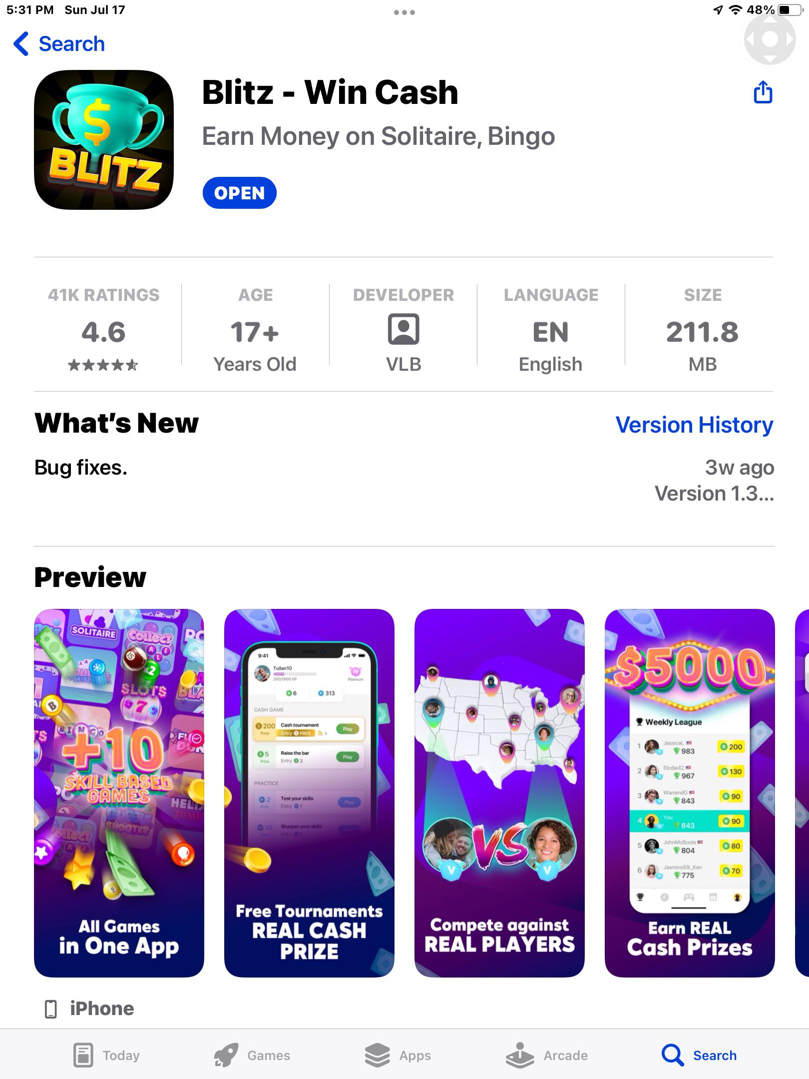 Blitz app Blitzappcode