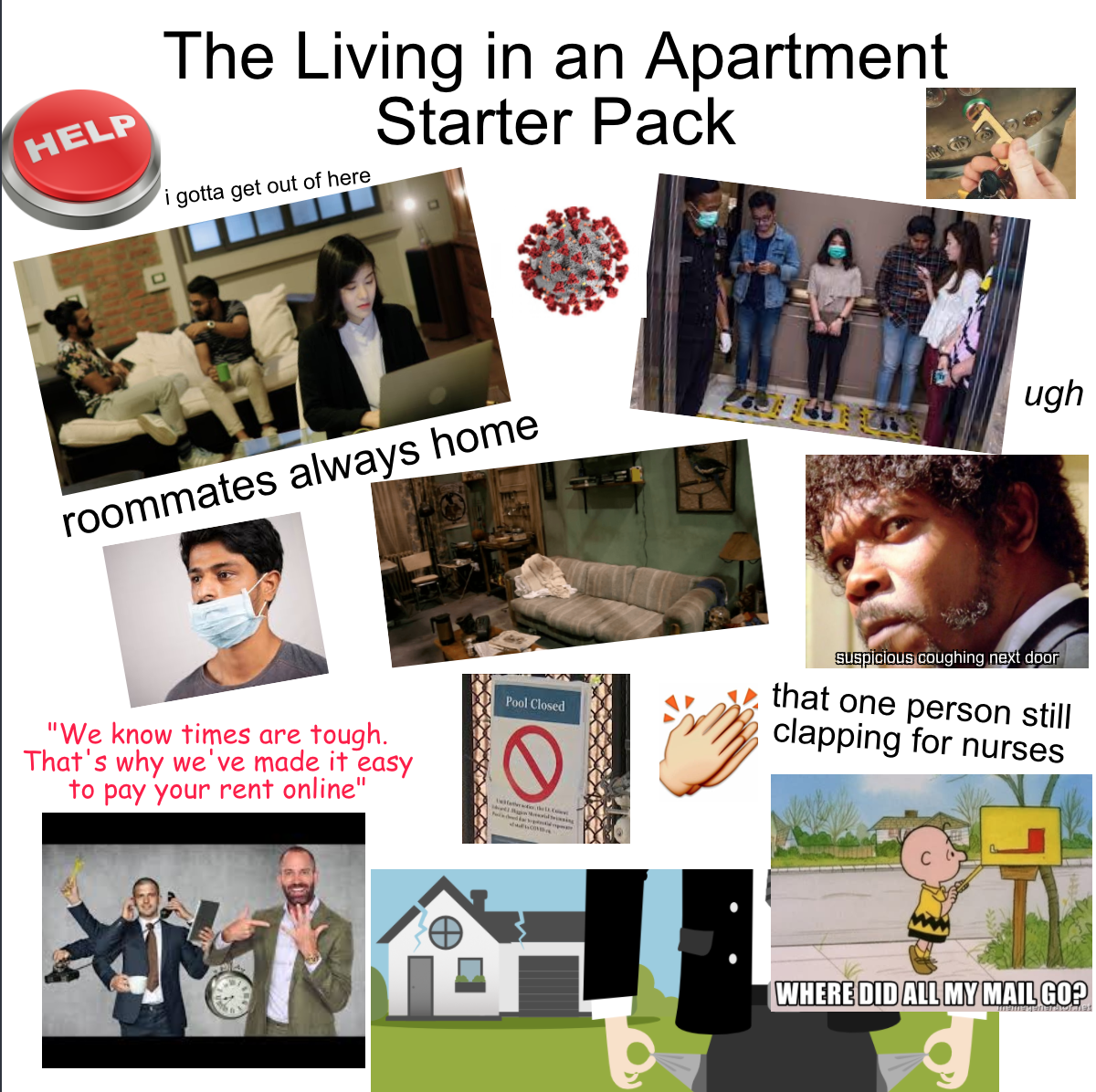 The Living in an Apartment Starter Pack r/starterpacks