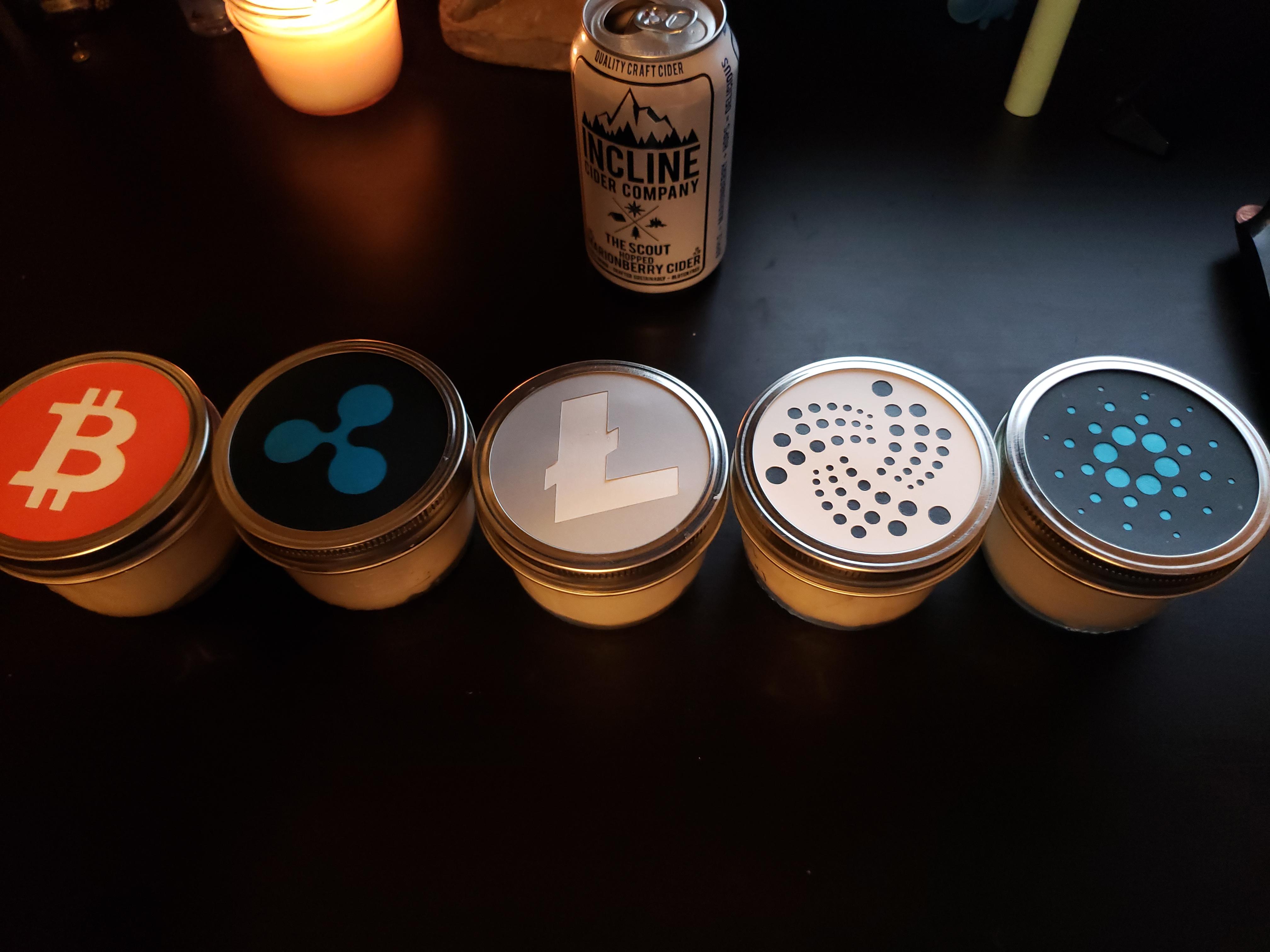 Wife made these for me today boys. Thoughtful. (Crypto Candles) r