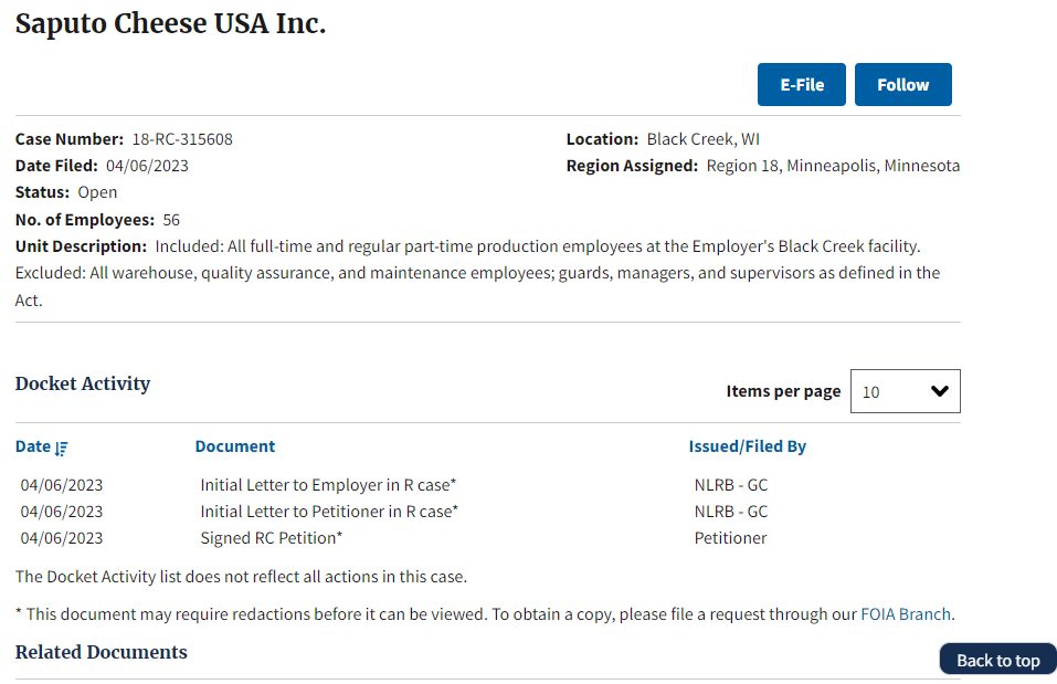 Let's get some buzz going for the 56 employees looking to unionize at