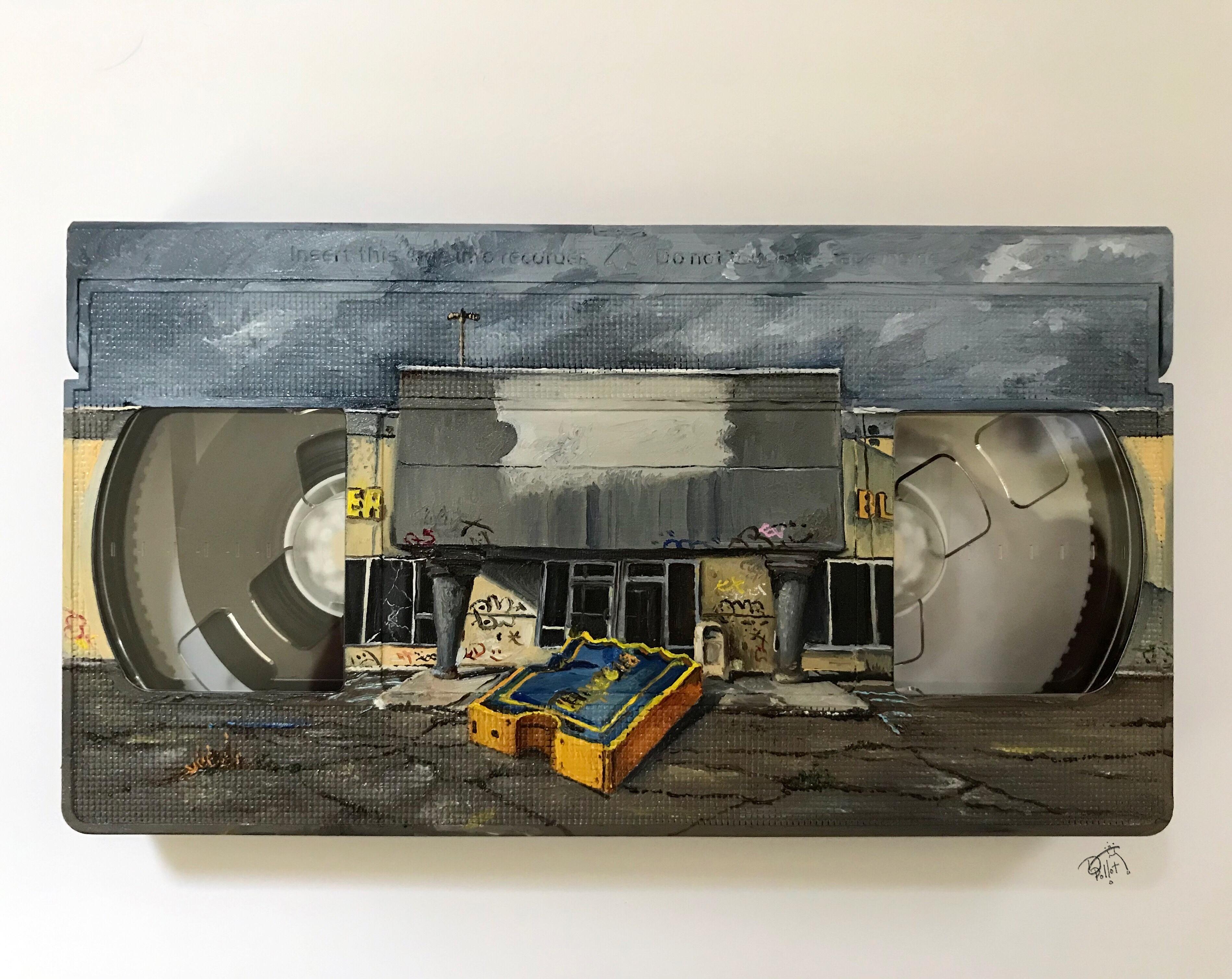A painting on a VHS cassette r/pics