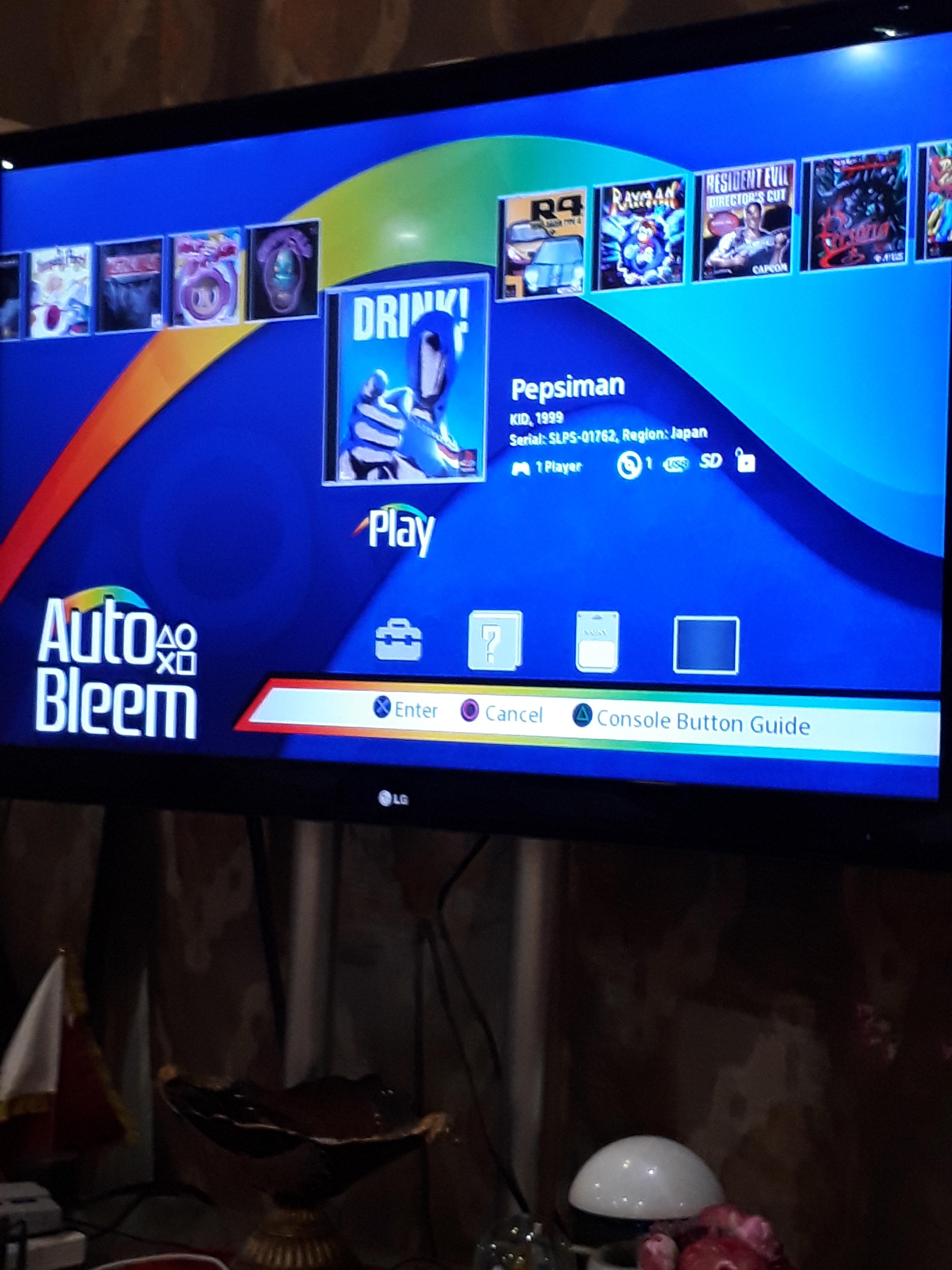 I finally loaded my first playstation one game