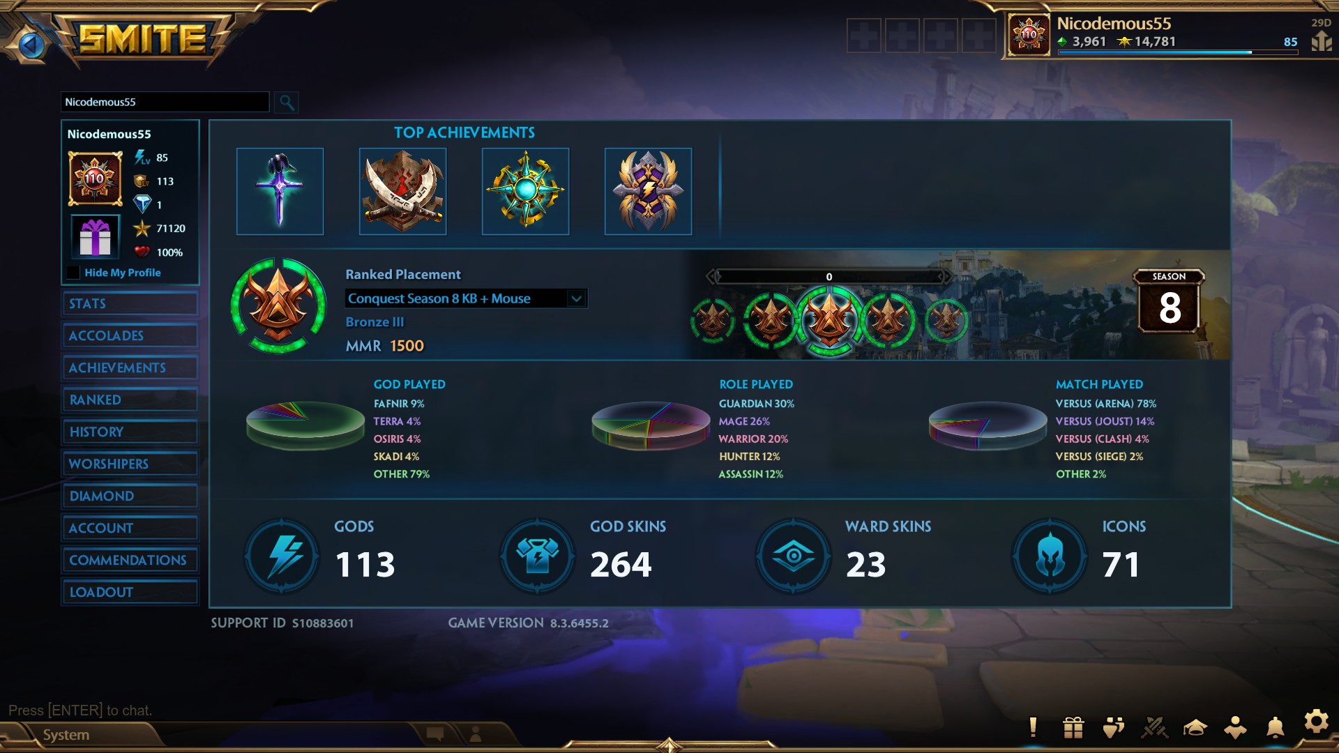 Finally, I have all 113 Gods in Smite mastered! *Pre Gilgamesh release* r/SmiteArena