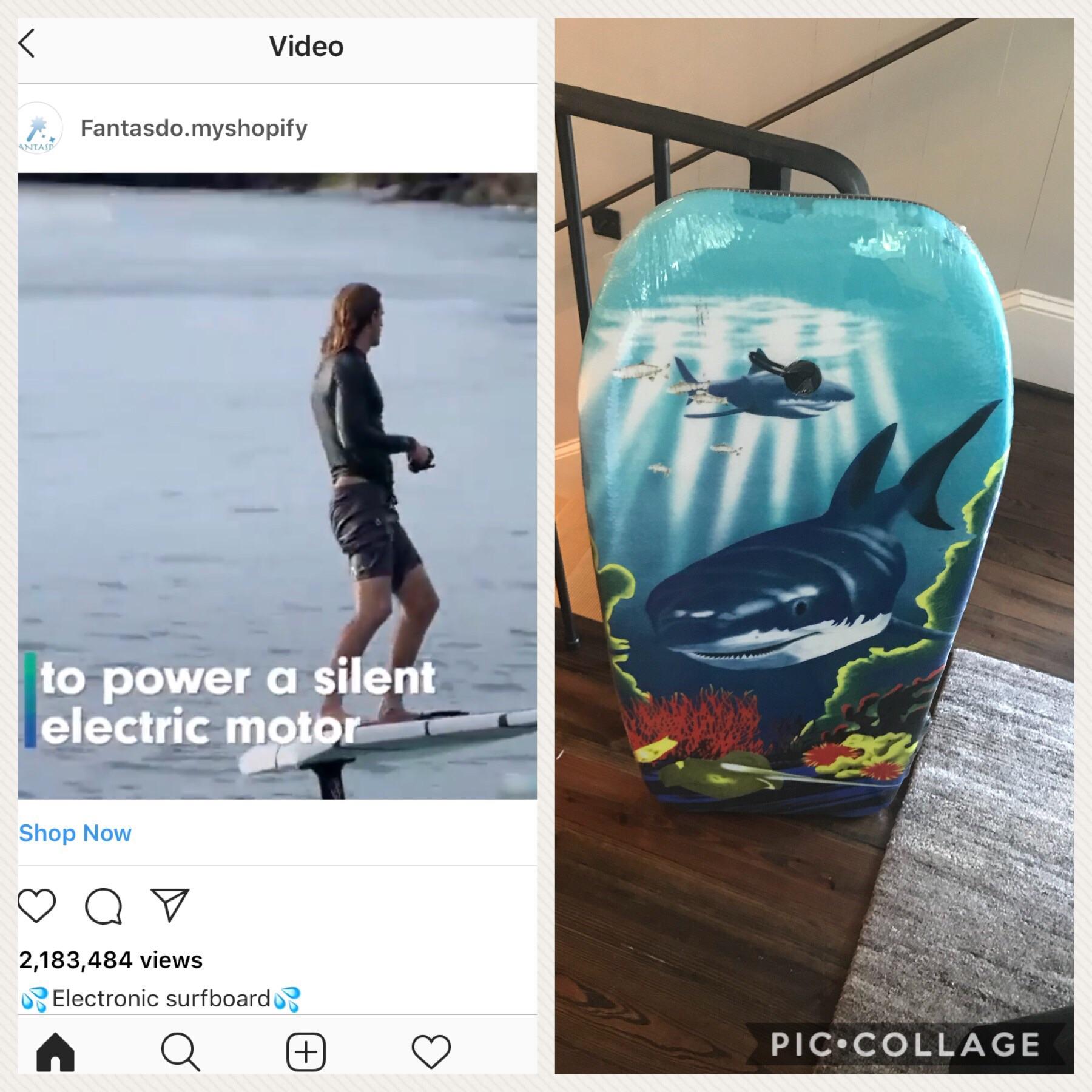 My dad foolishly bought an “electric surfboard” from an Instagram ad