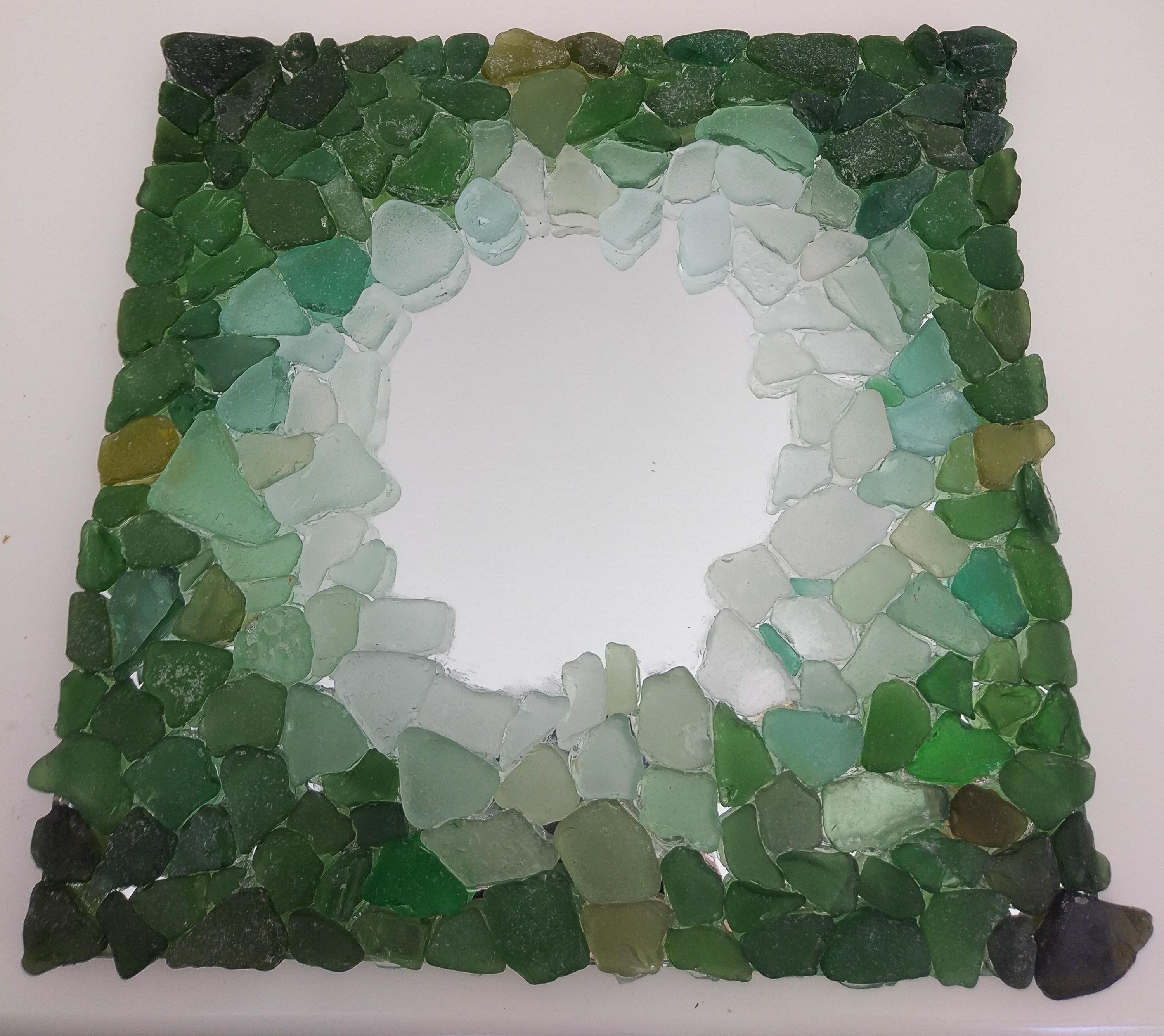 Sea glass mirror r/somethingimade