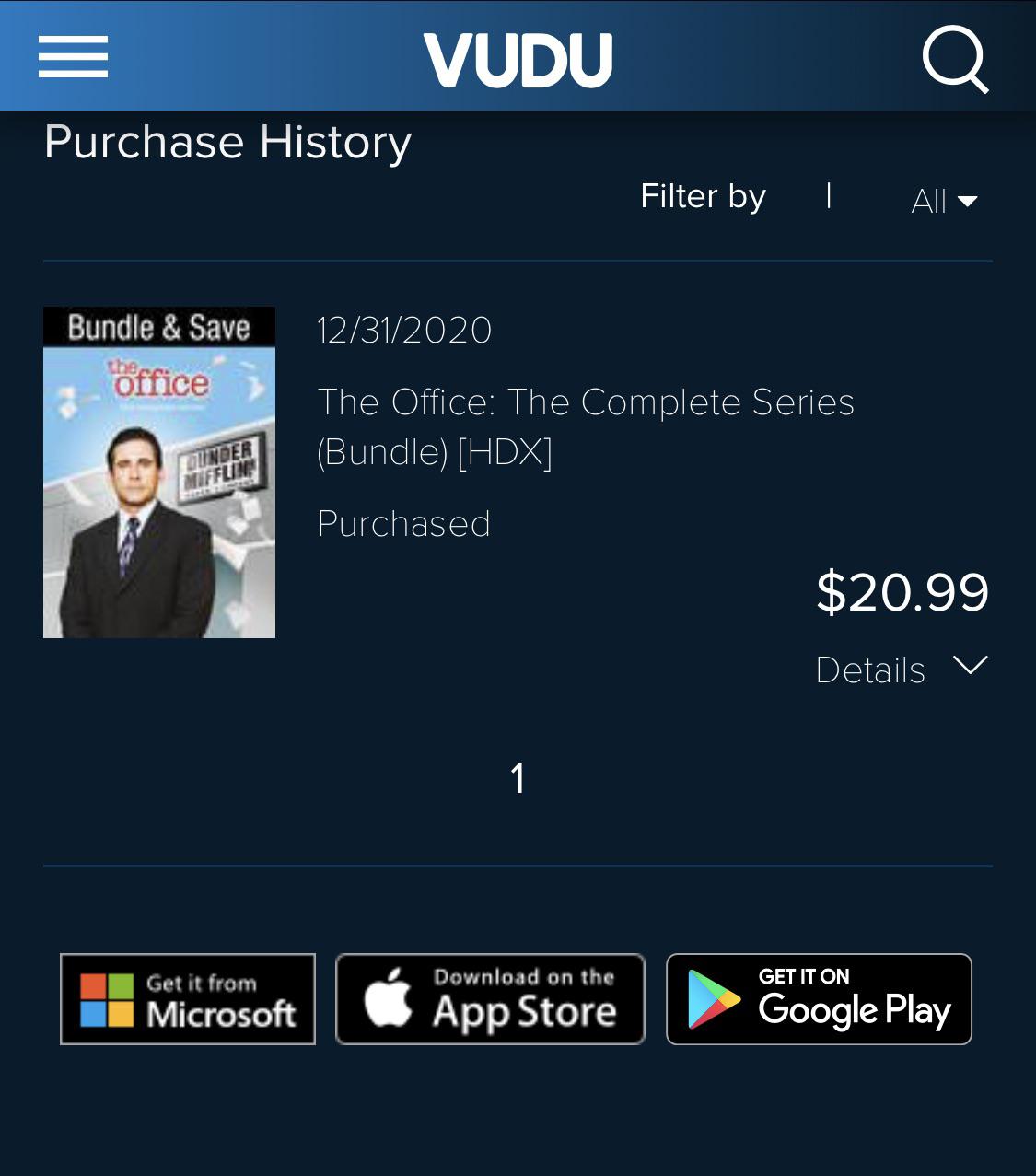 Happy New Year all! Just a reminder that VUDU is offering the entire