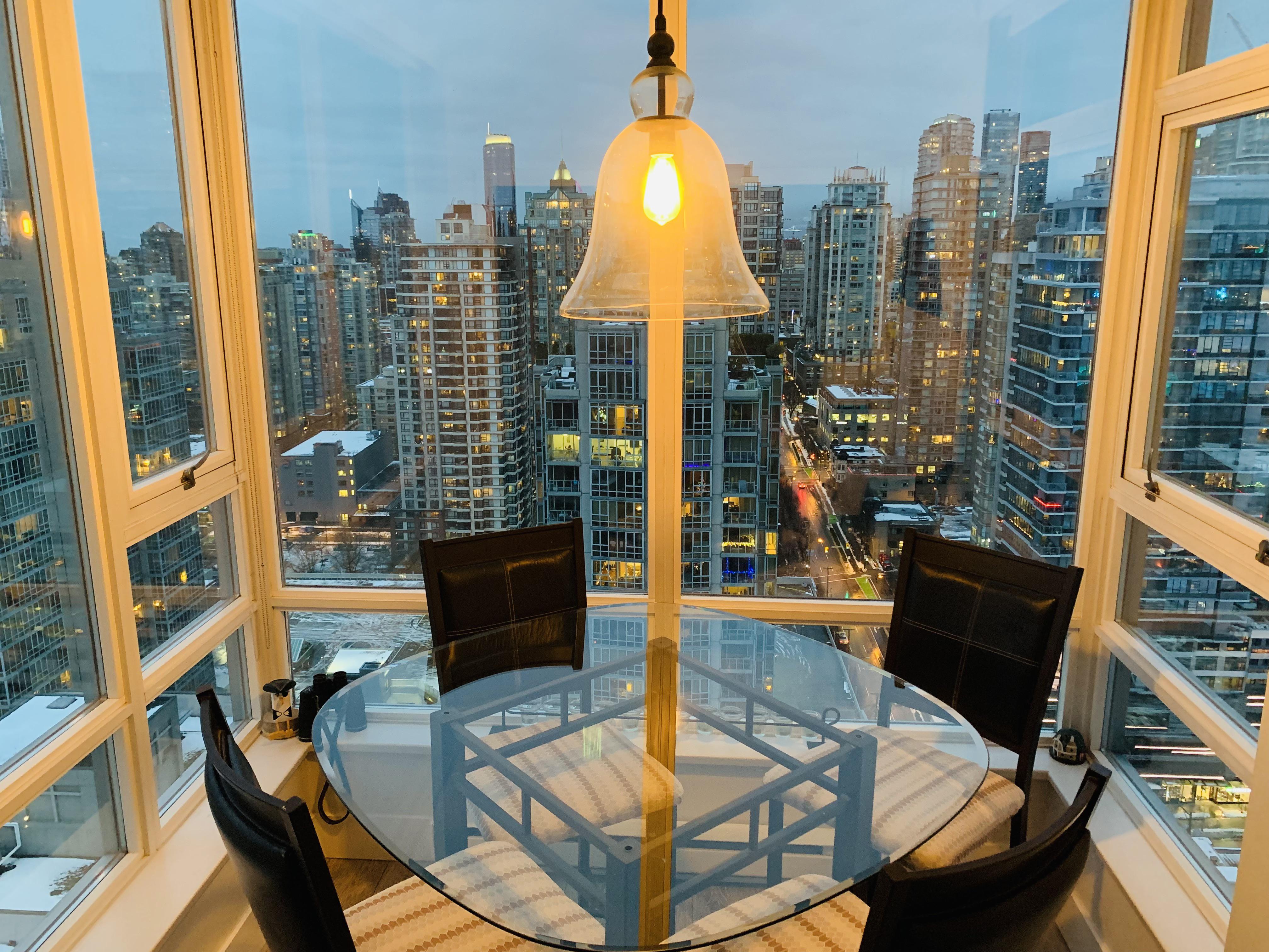 My dining “nook”. Vancouver, BC r/CityPorn