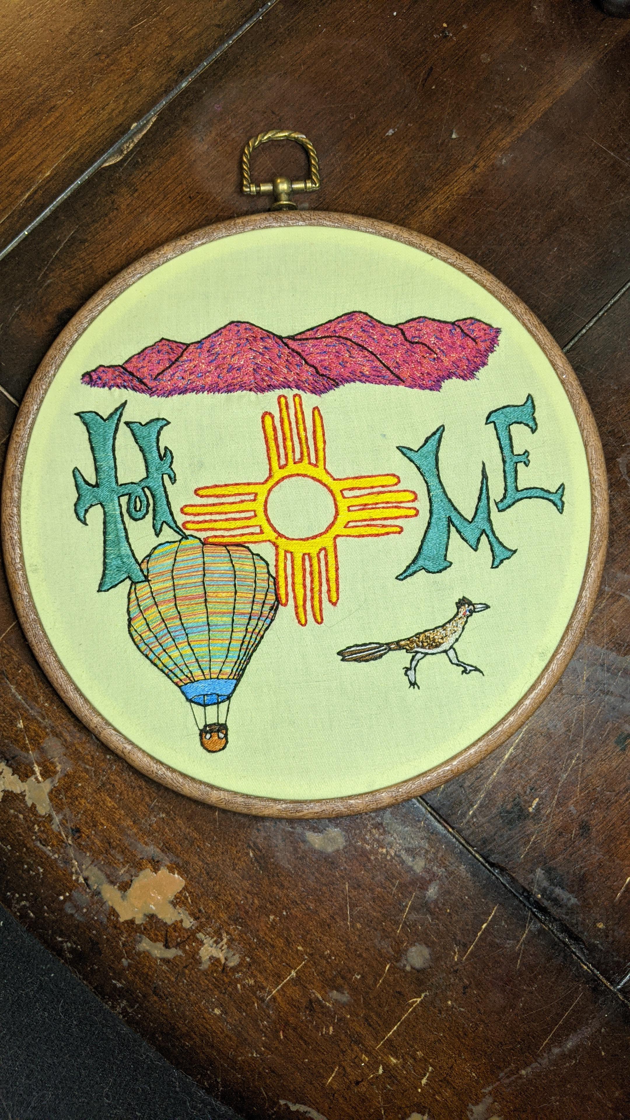A little Burque inspired embroidery for my MIL. r/Albuquerque