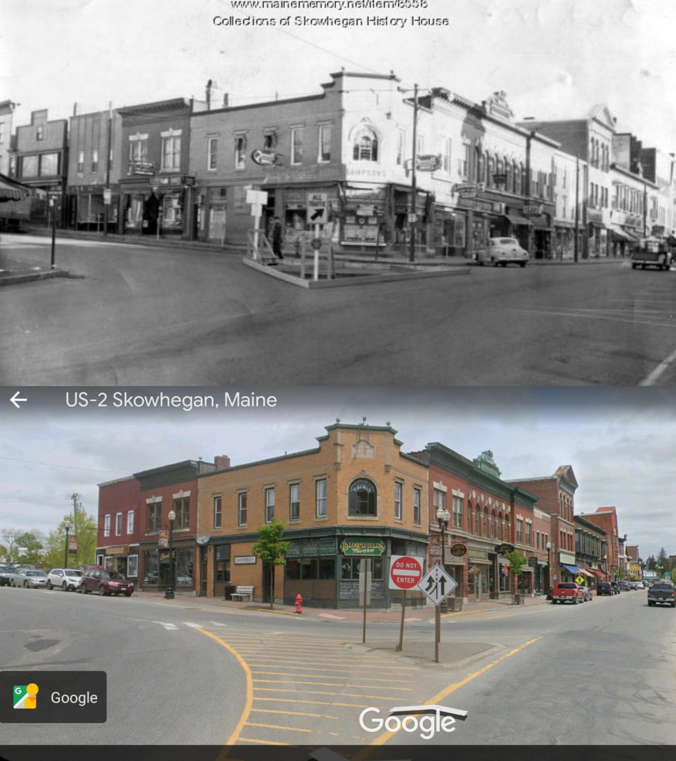 I heard you guys like old pictures! Skowhegan rotary, intersection of