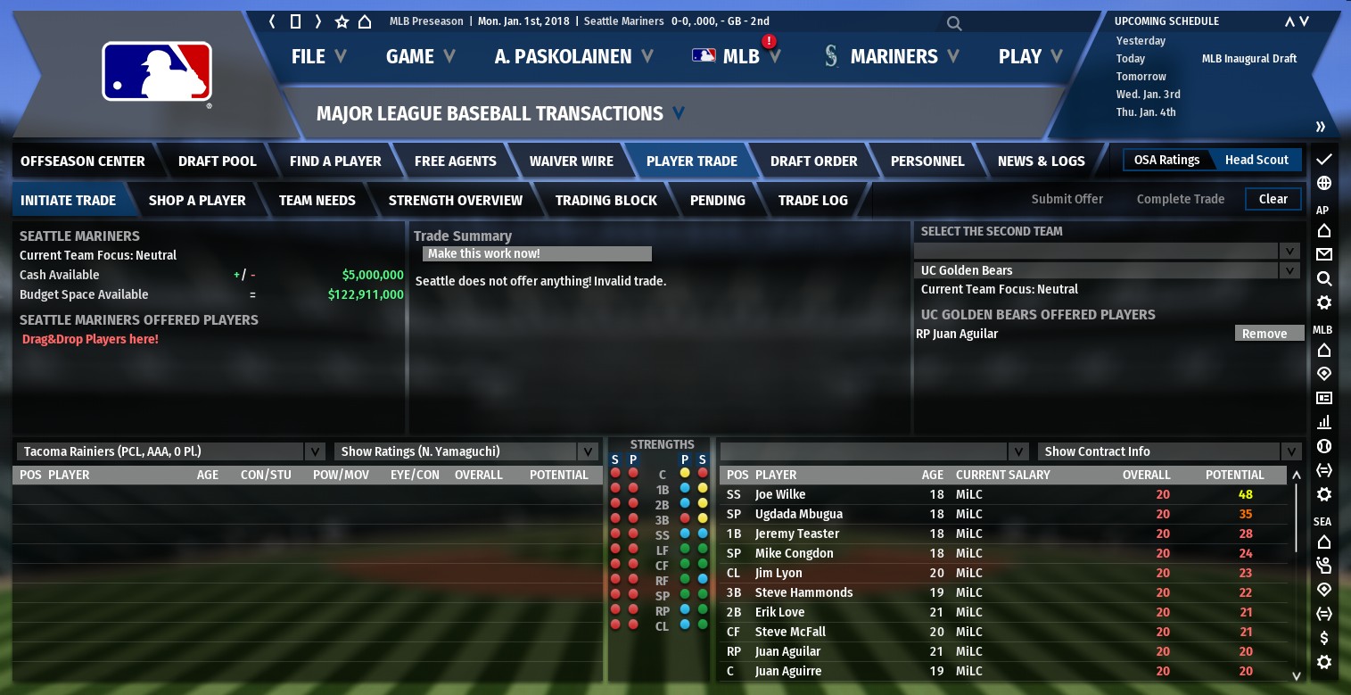 Possible Feeder League Bug? r/OOTP