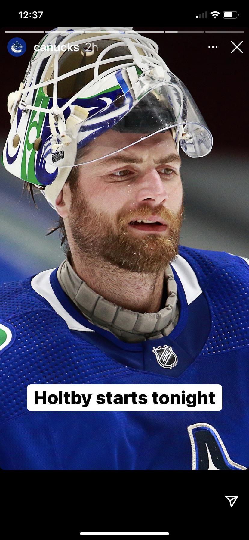 Holtby starts r/canucks