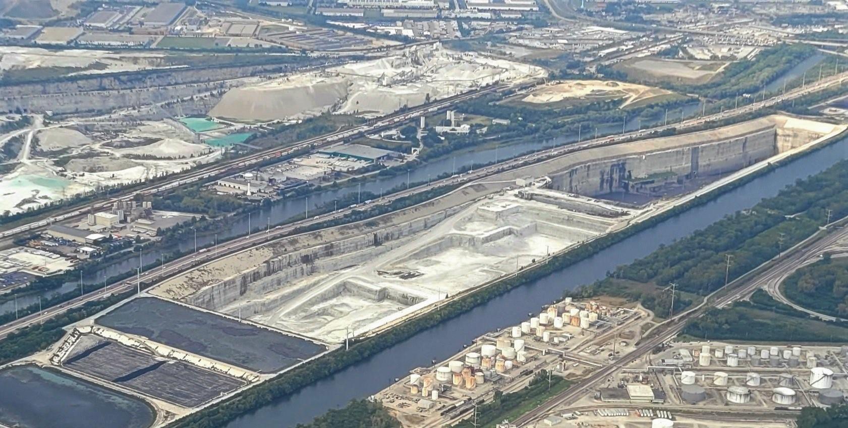 McCook Reservoir and quarry after Midway takeoff r/chicago