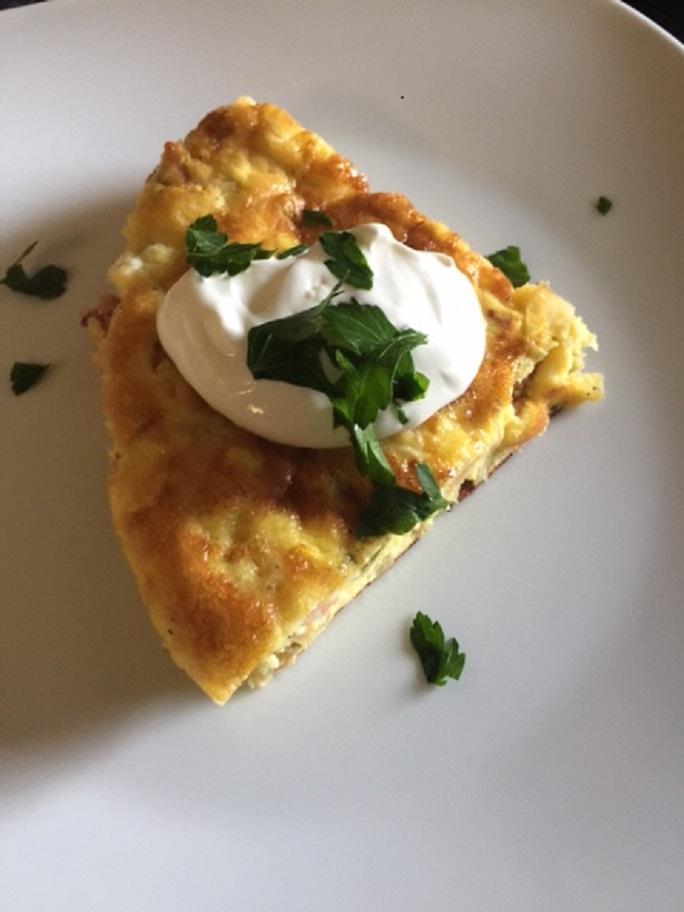 [Homemade] Bacon, Onion and Green Chile Frittata r/food