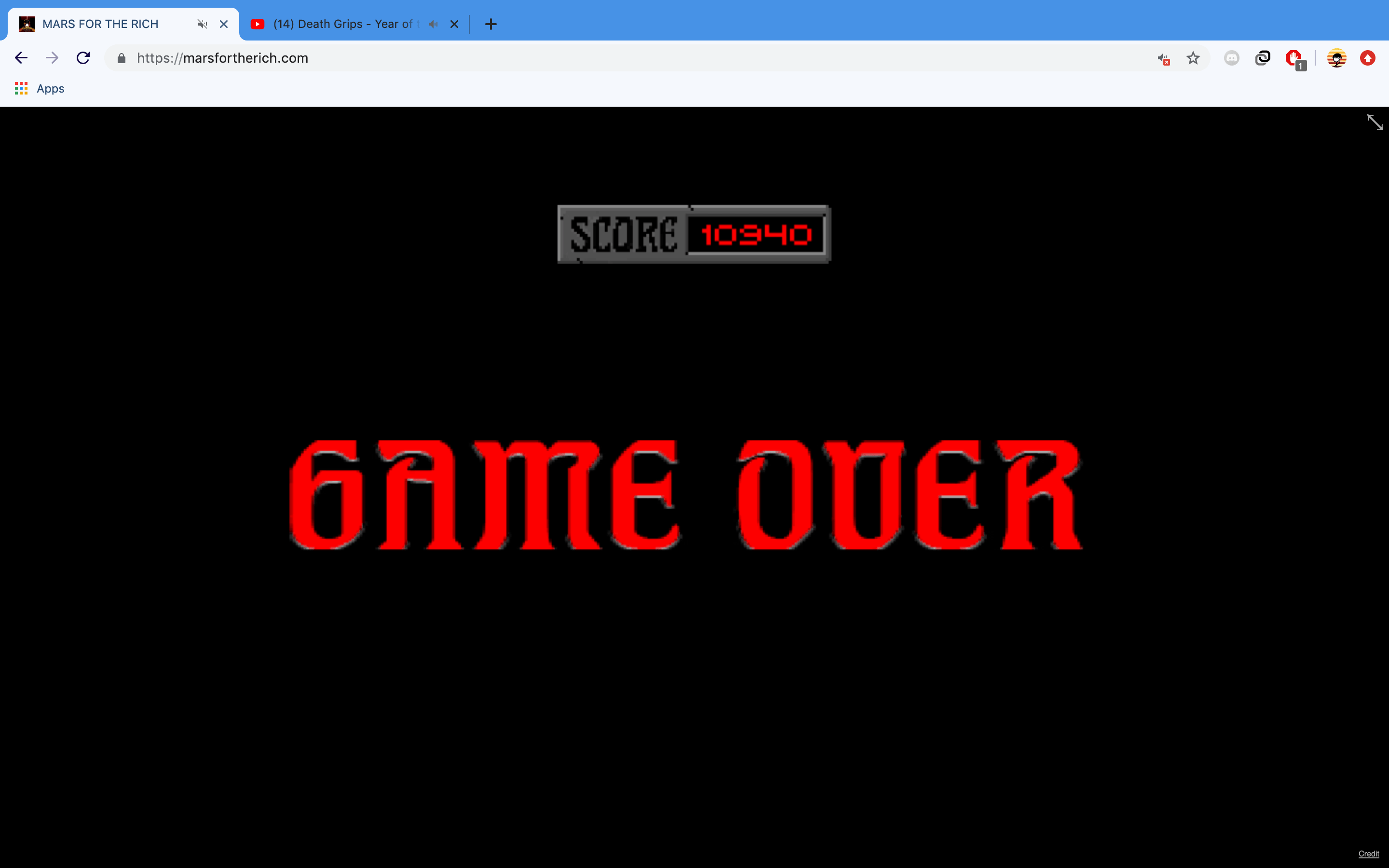 mars for the rich high score KGATLW