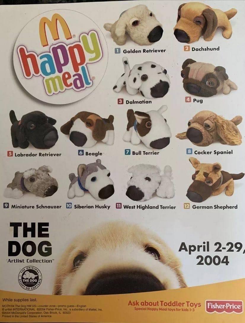 The Dog Happy Meal toys r/nostalgia
