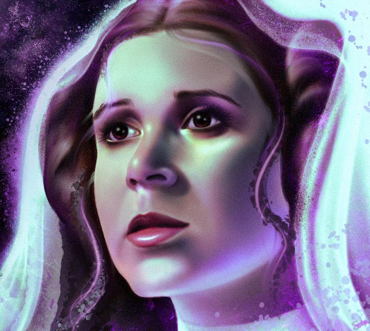 Princess Leia, Digital, by me! 💜 fanart