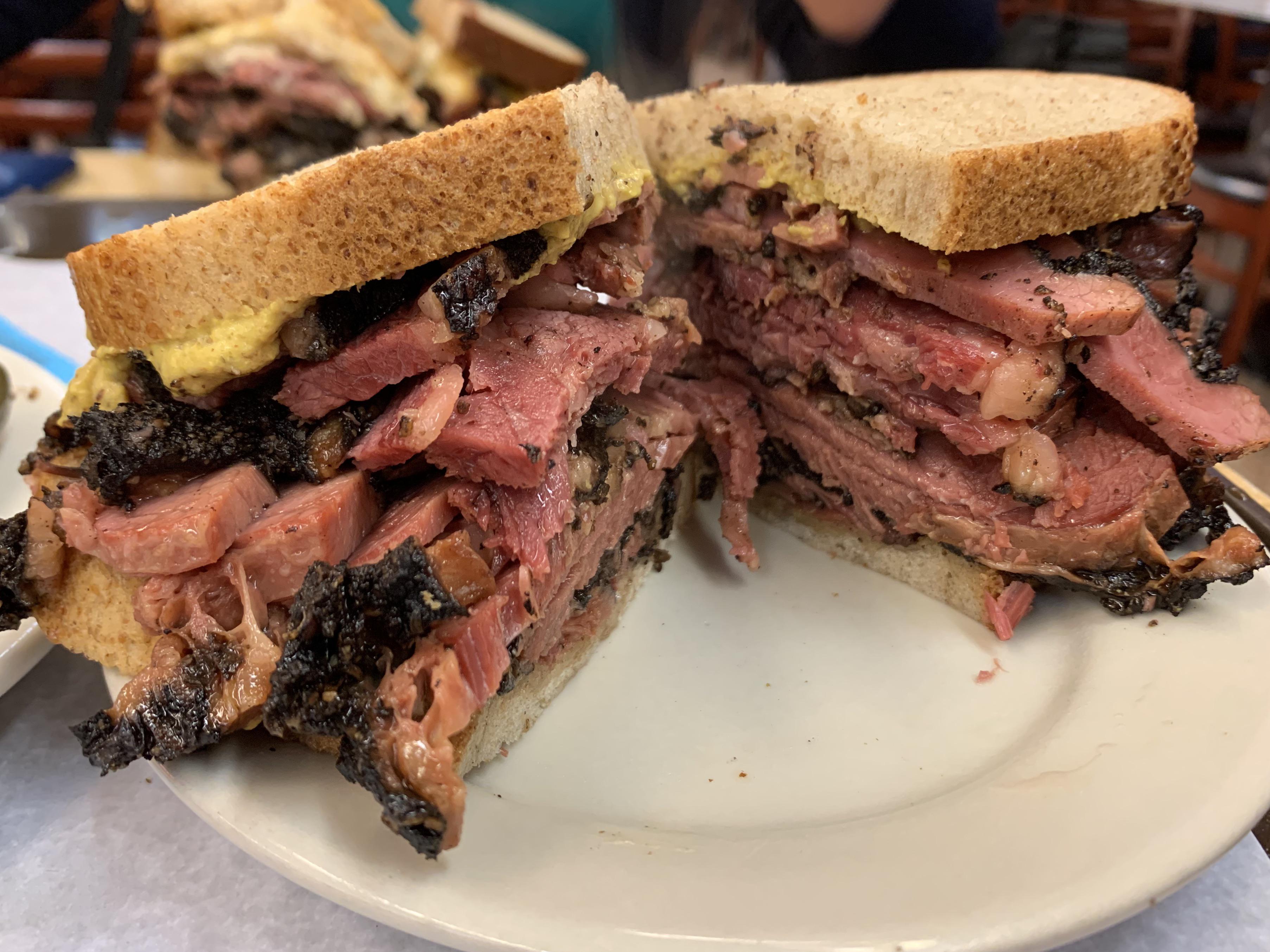Pastrami on rye from Katz’s Deli. Thanks to all the sandwich experts