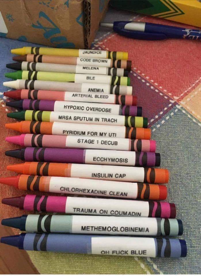 These crayons in a hospital breakroom r/diabetes