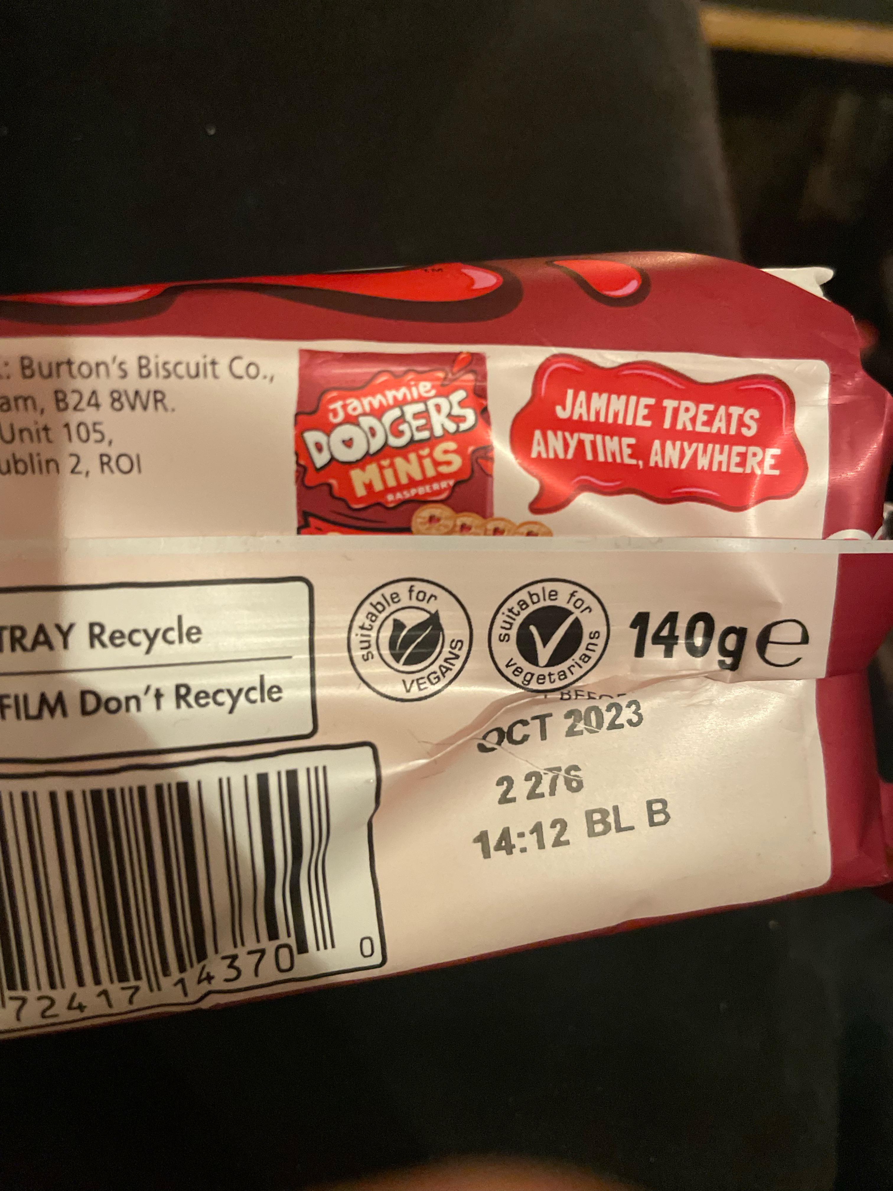 Jammie dodgers are vegan r/veganuk