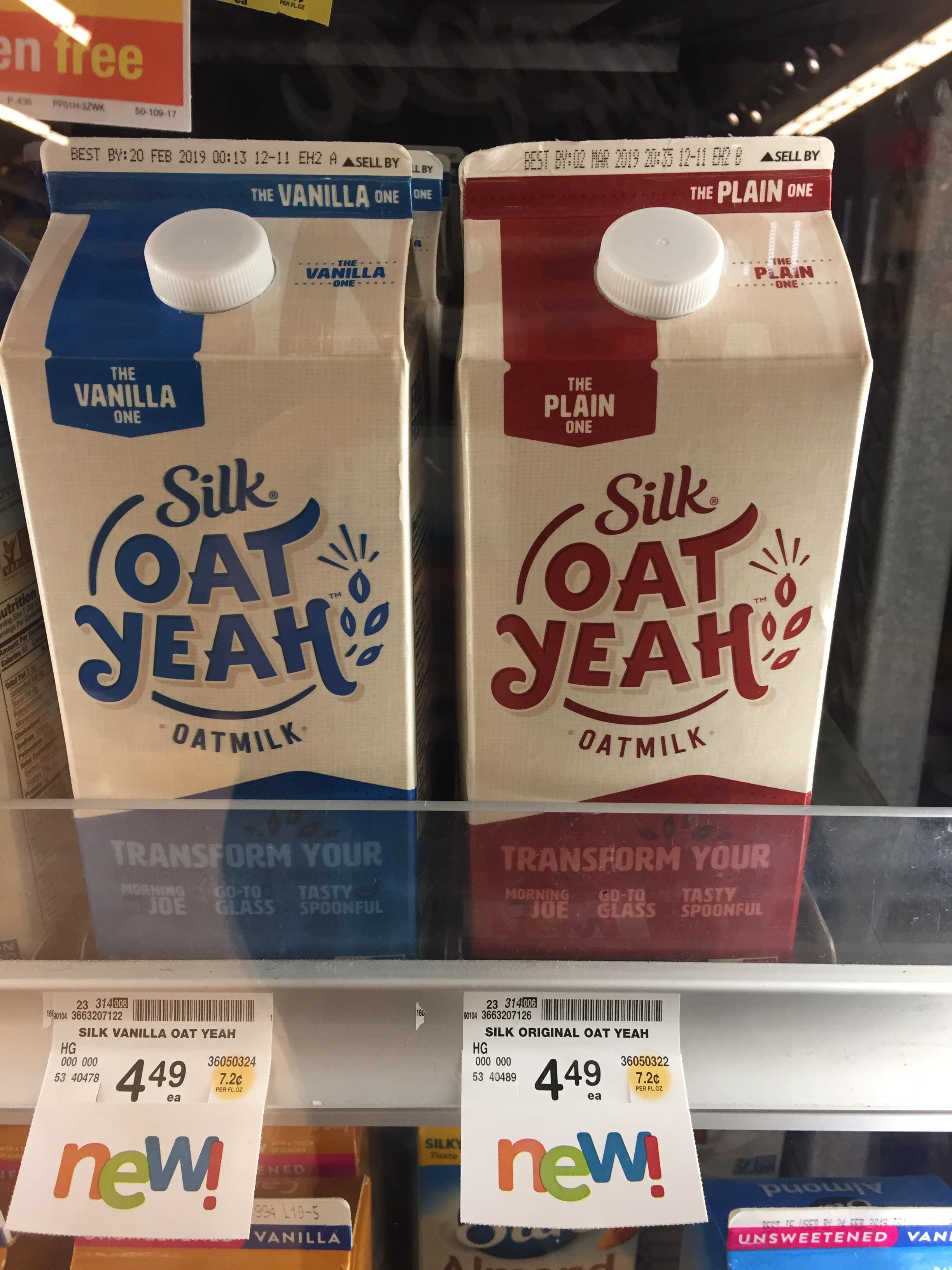 Just found the new Silk oat milk at my local Safeway! (They had the