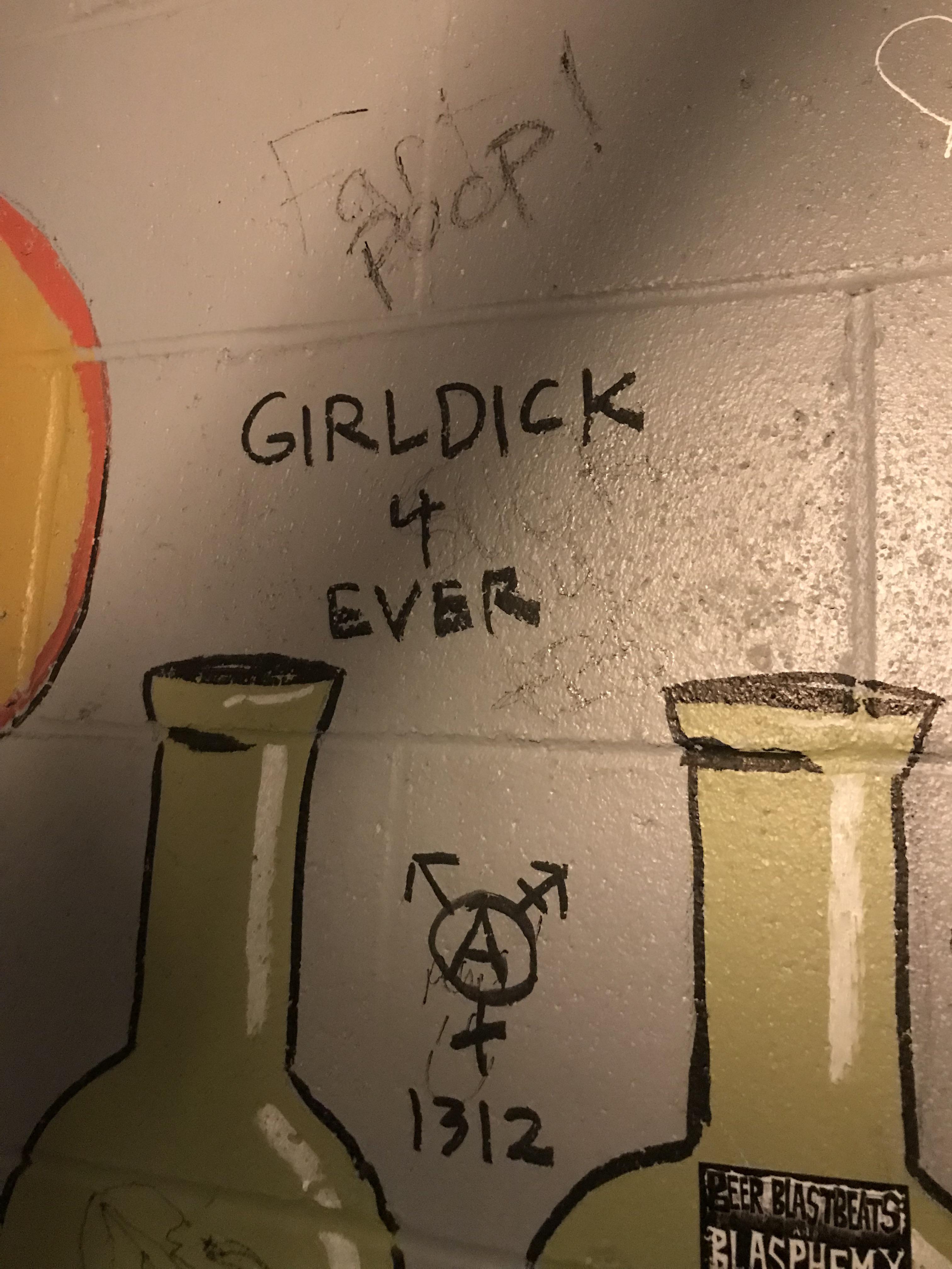 Bathroom graffiti at a local venue ) r/trans