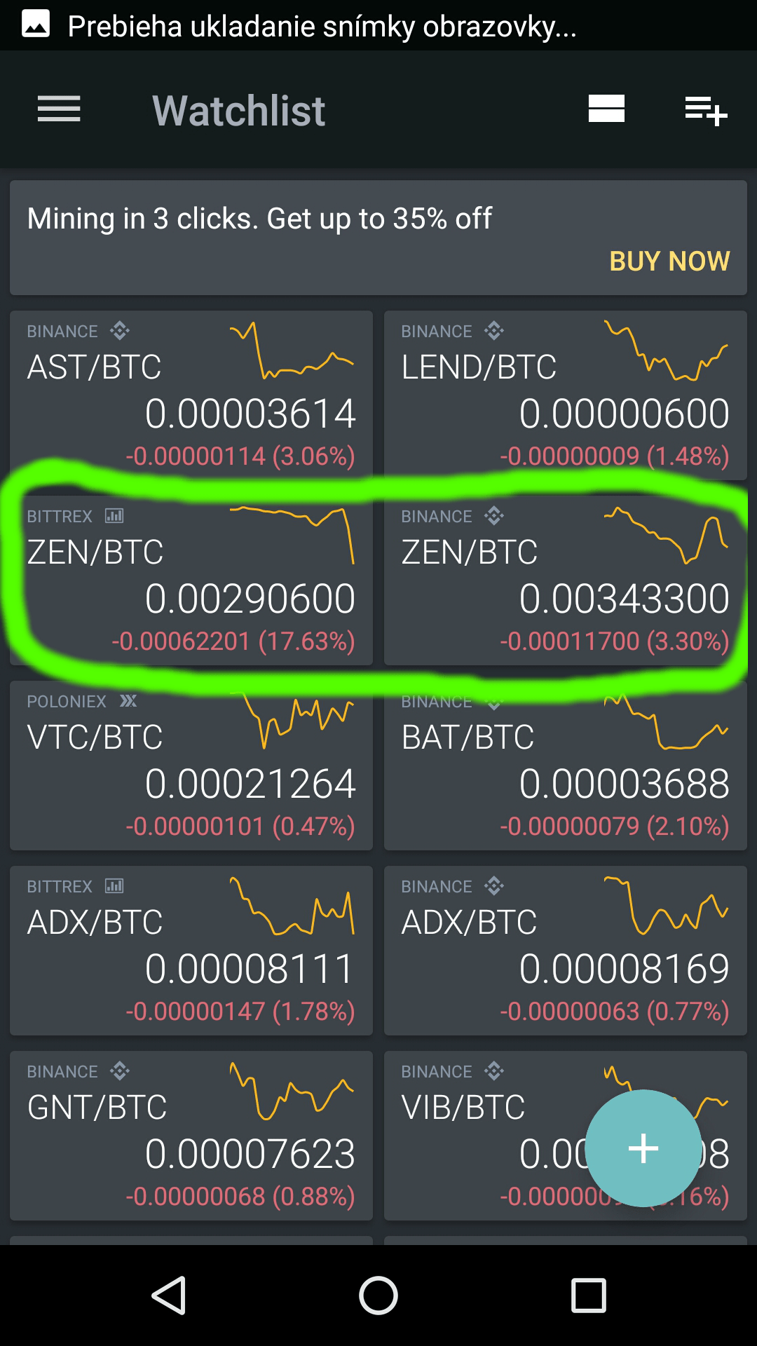 10 spread on ZEN coin r/binance