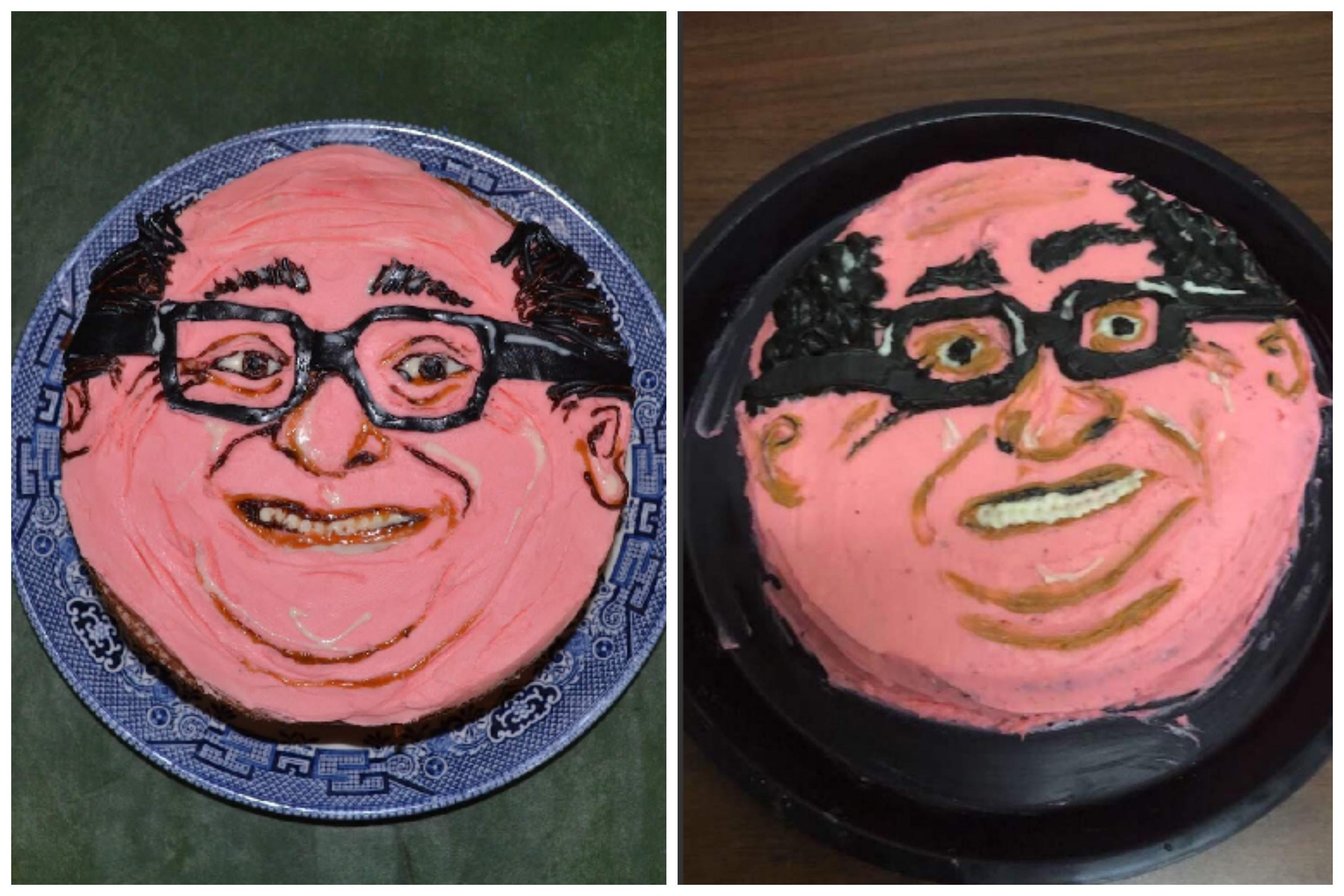 My friend's attempt at a Danny Devito cake ExpectationVsReality