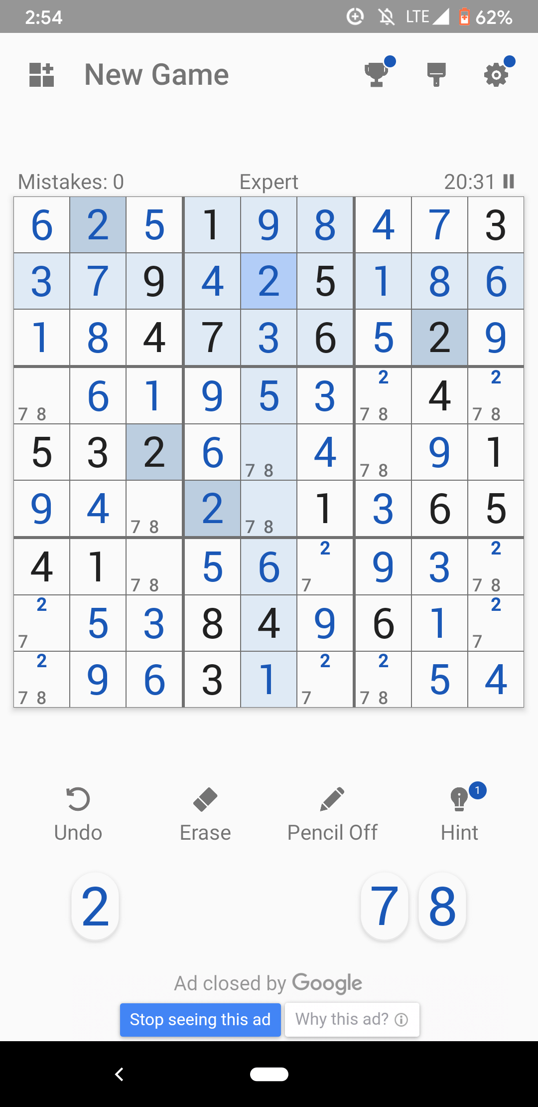 Could use some help with this puzzle sudoku