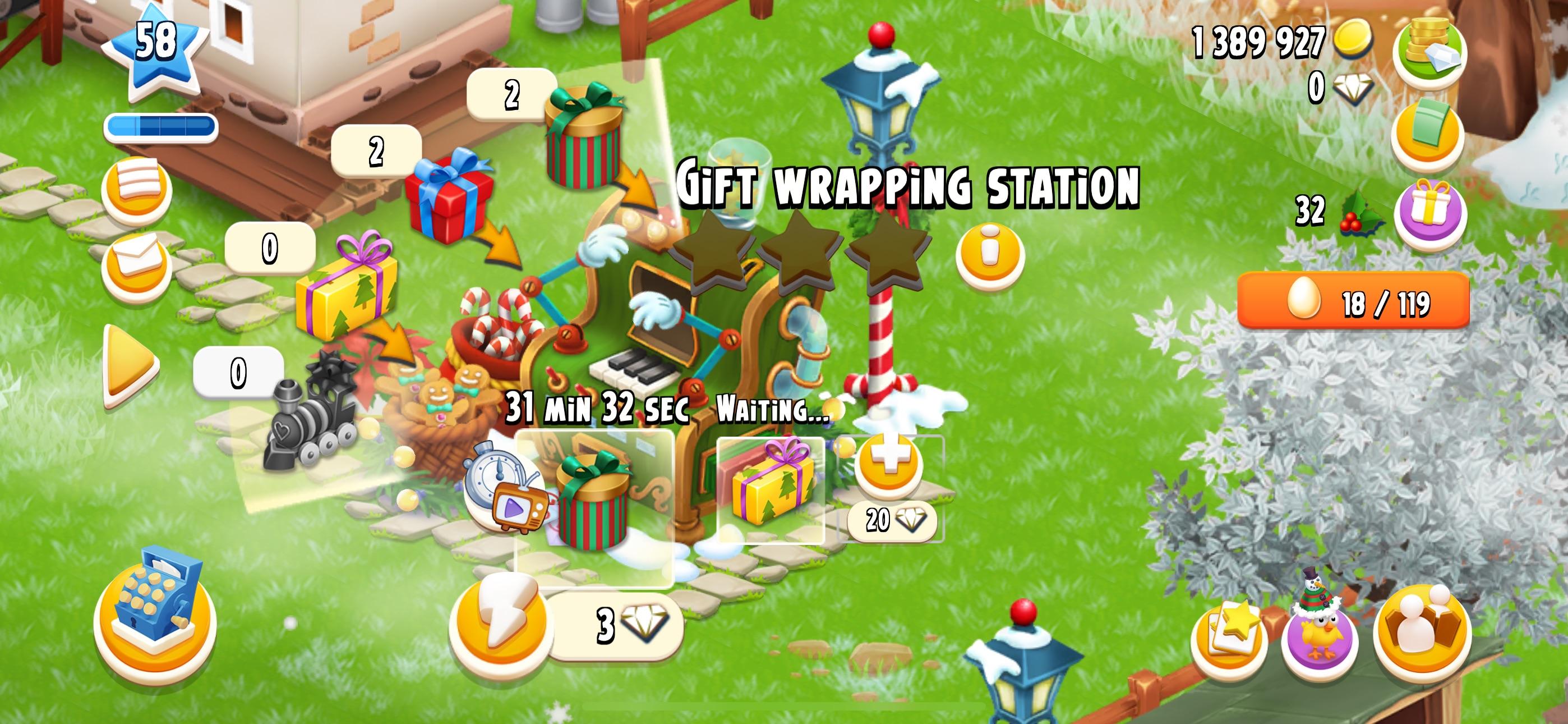Opening more gift wrap slots? r/HayDay