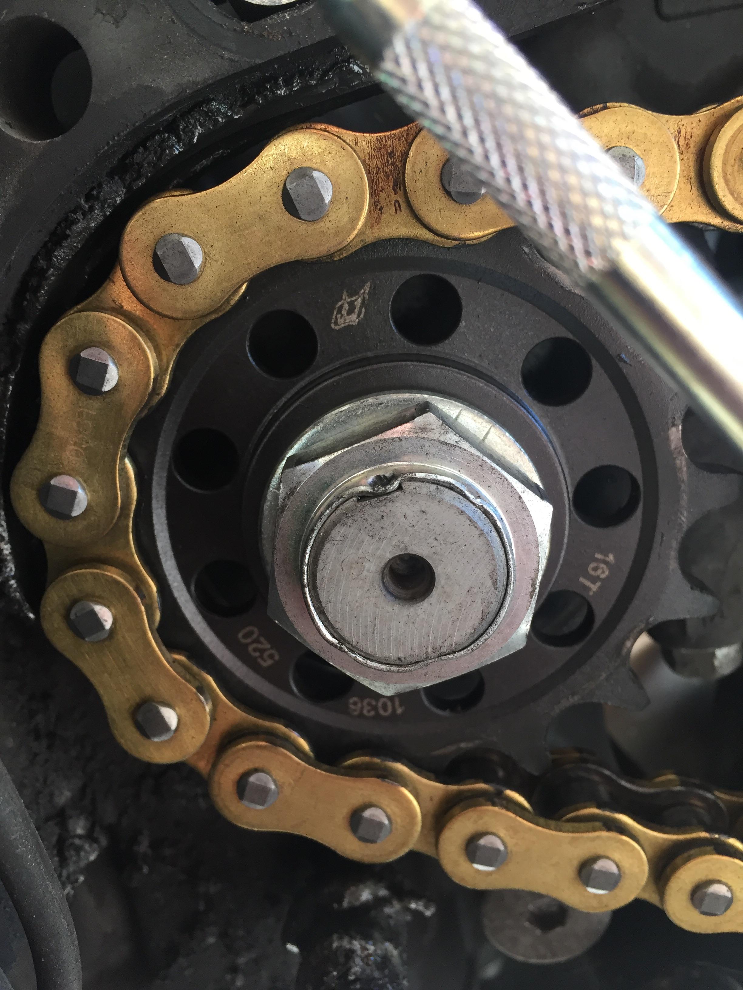 520 stamped on front sprocket FZ09. Dealership installed with a