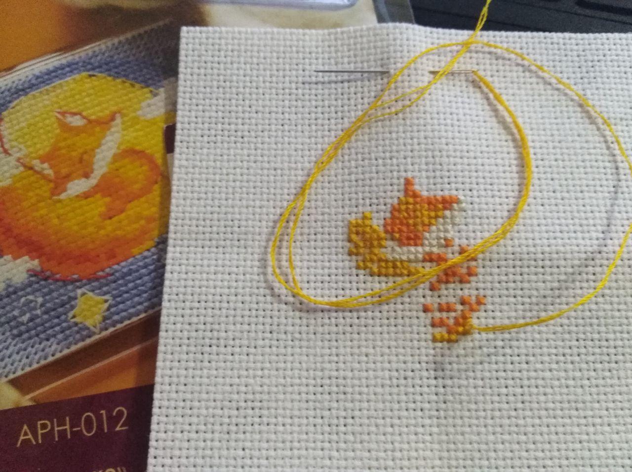 [WIP] It will be a fridge 🥰 Cross stitch kit with 18 Aida. Love