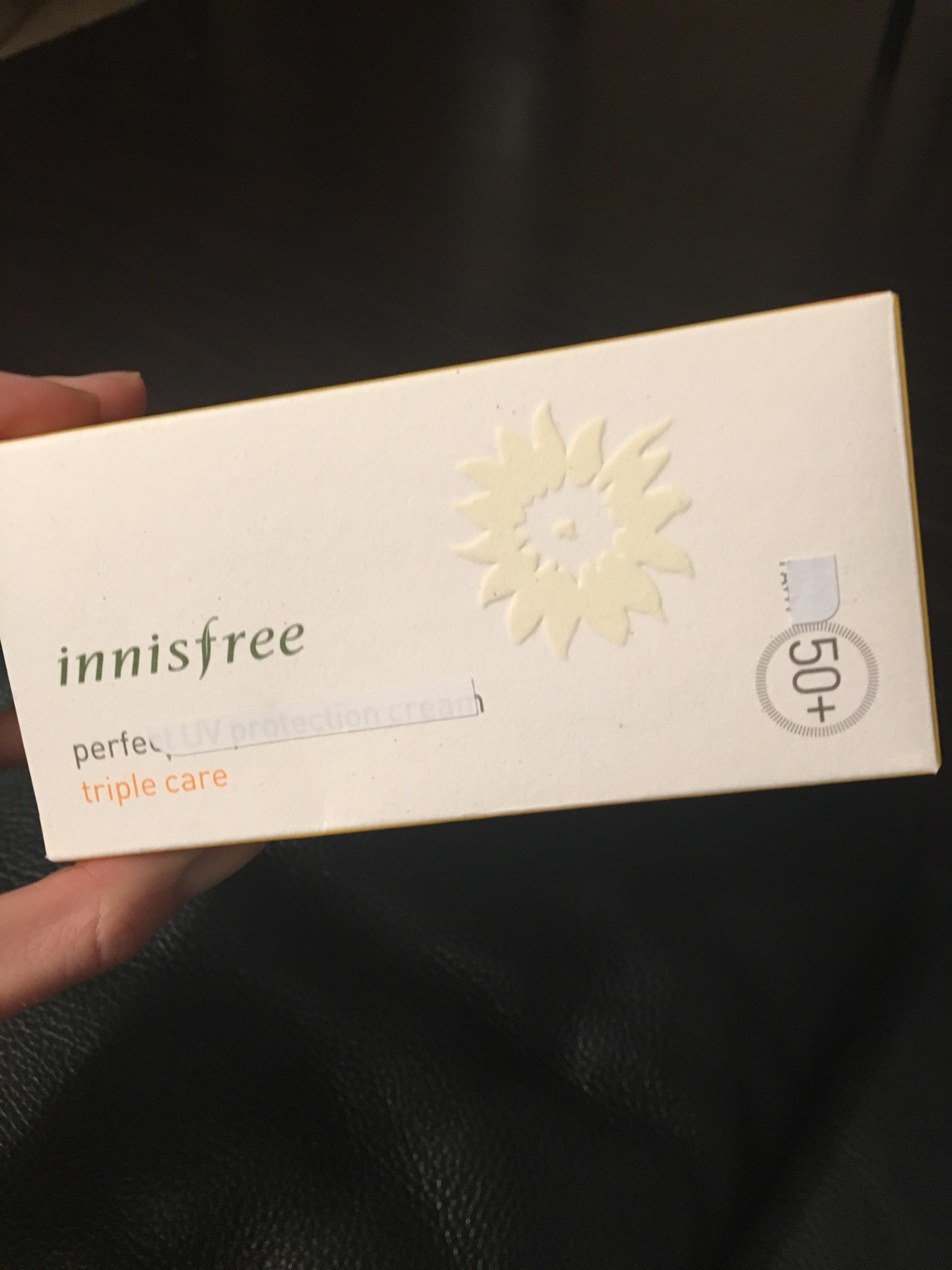 Why does my innisfree sunscreen have stickers covering some of the