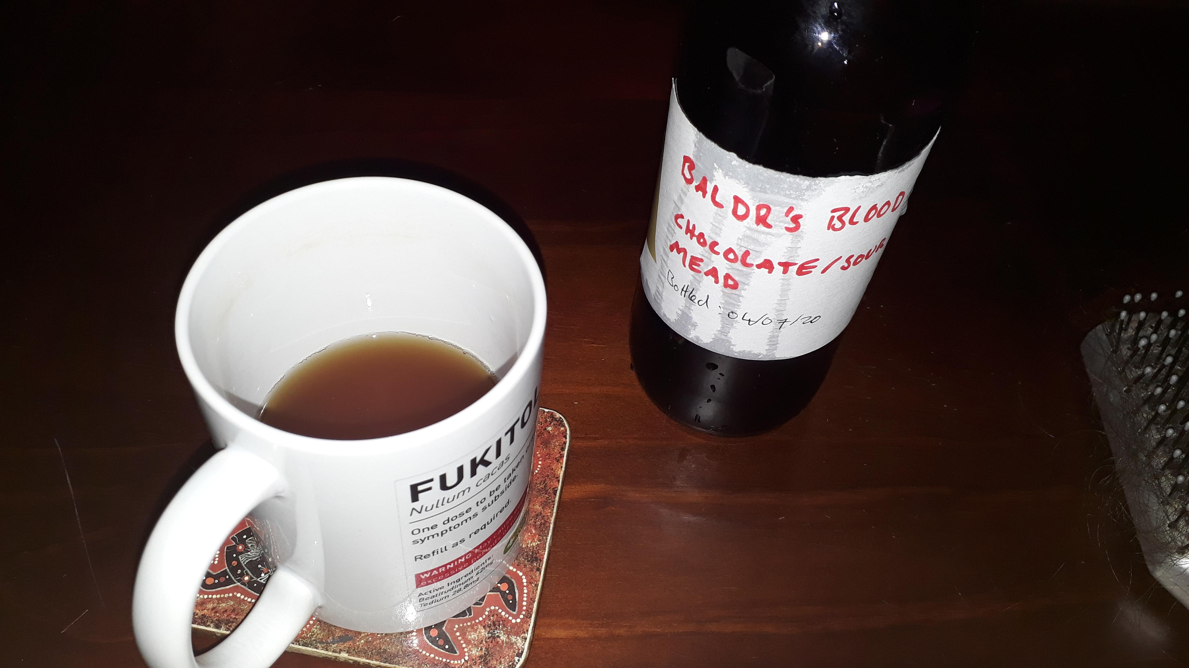 9.5 Heather honey mead flavoured with sour cherry syrup and cocoa nibs