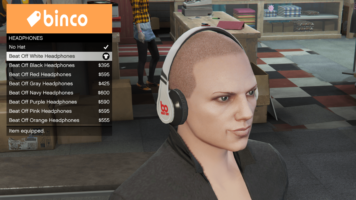 I feel that if your character has headphones or similar Headwear, you