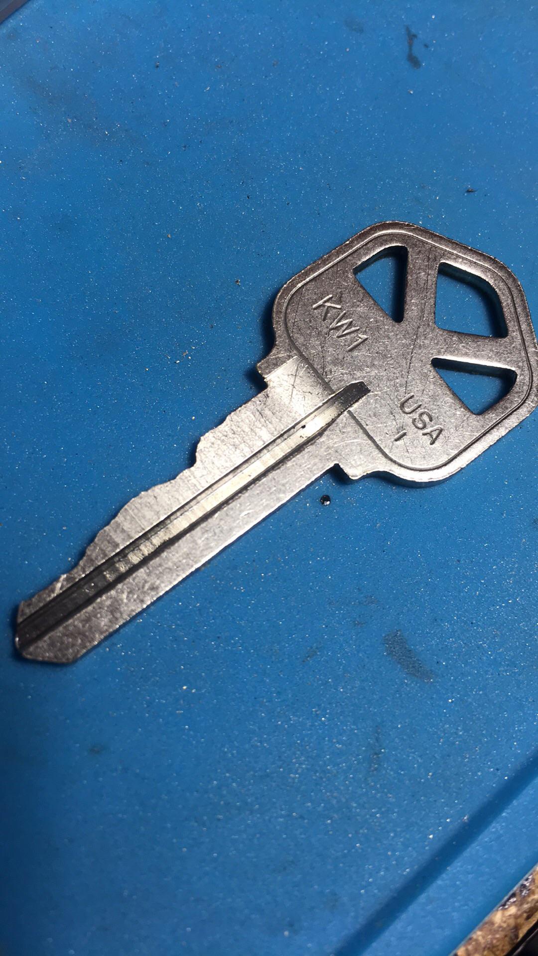 My first homemade key for the challenge lock I made. It's beautiful in