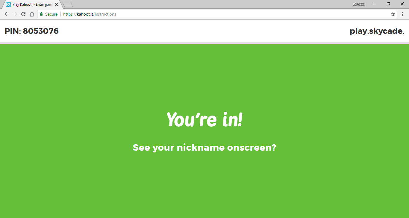 Kahoot Enter Nickname Nickname Generator On The Kahoot Platform Now